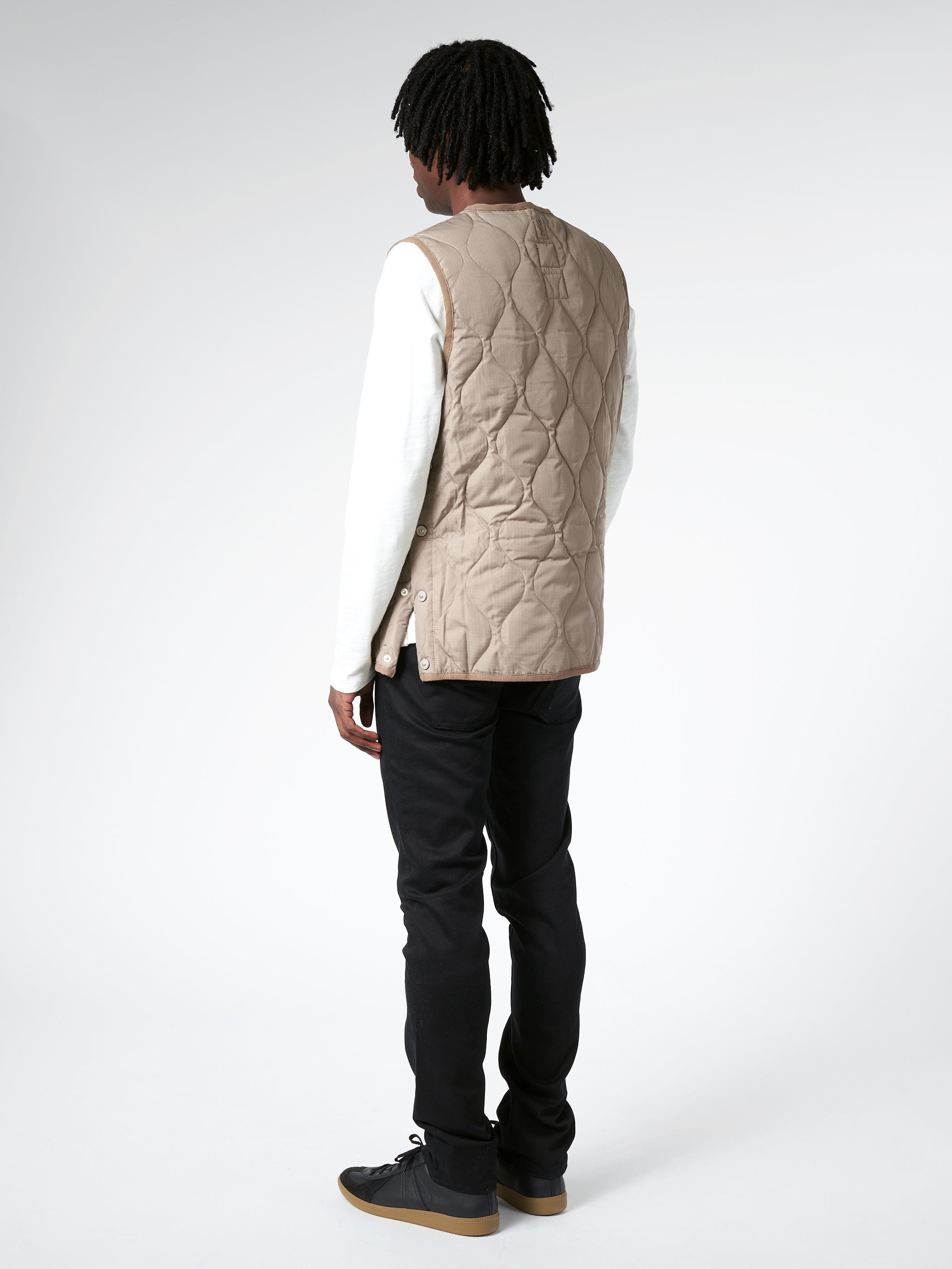 Military Crew Neck Down Vest