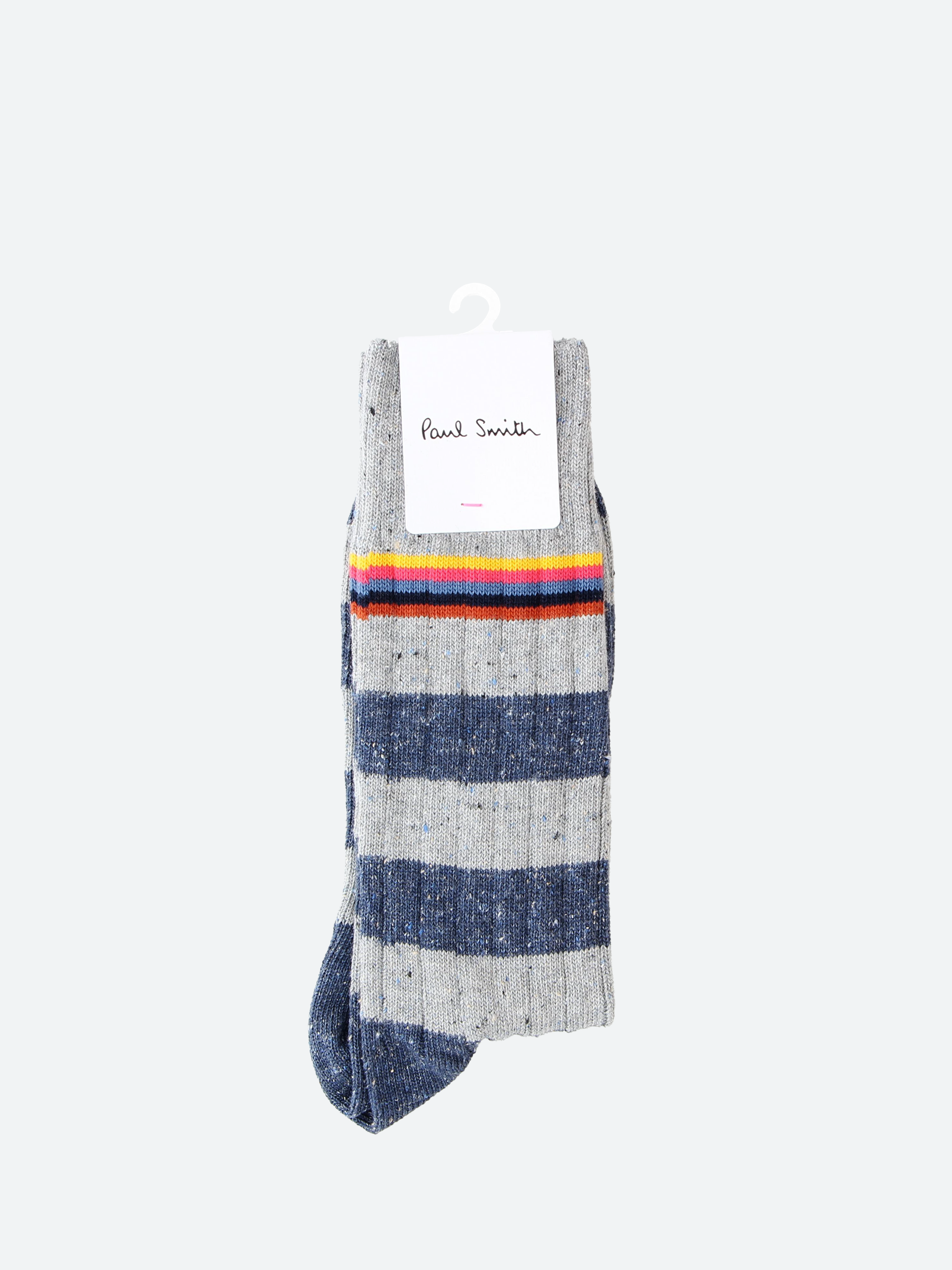 Fleck Stripe Cotton-Silk Socks