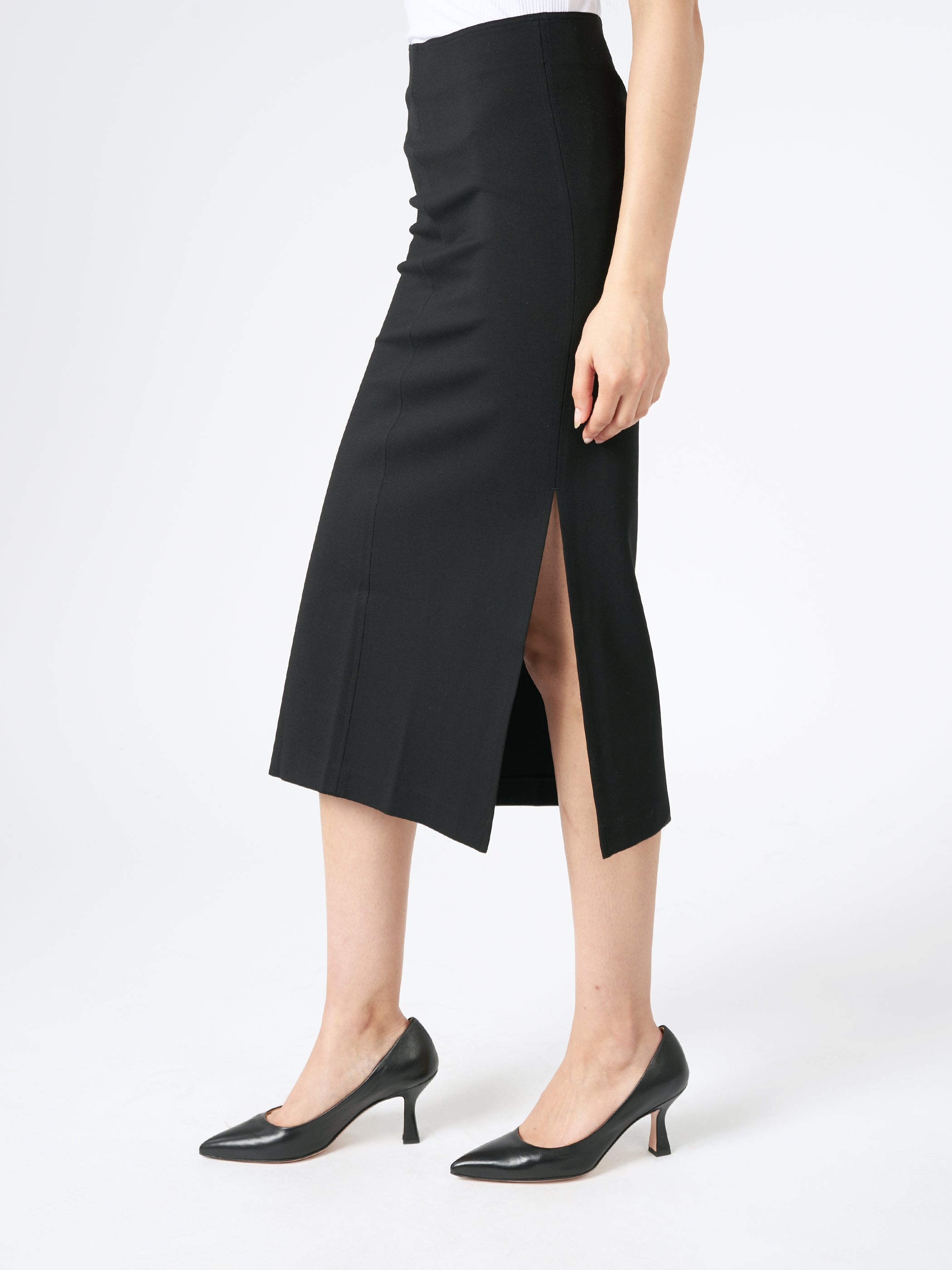 Filippa K Jersey Pencil Skirt in Black gravitypope