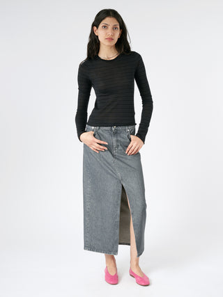 Filippa K Long Slit Denim Skirt