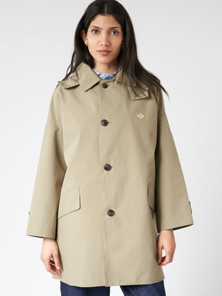 Danton Women's 3-Layer Cloth Hooded Balmacaan Coat