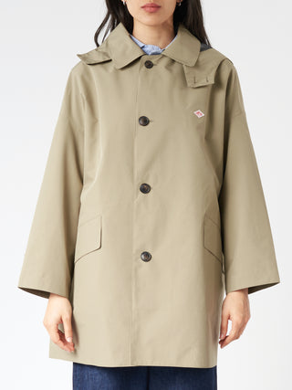 Danton Women's 3-Layer Cloth Hooded Balmacaan Coat