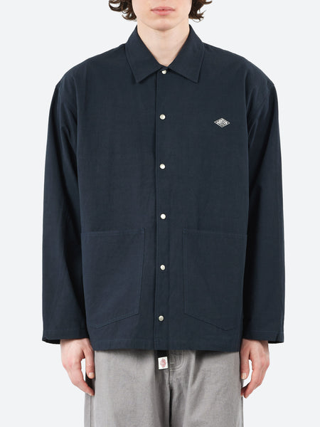 Danton - Cotton Linen Coverall Shirt in Navy – gravitypope