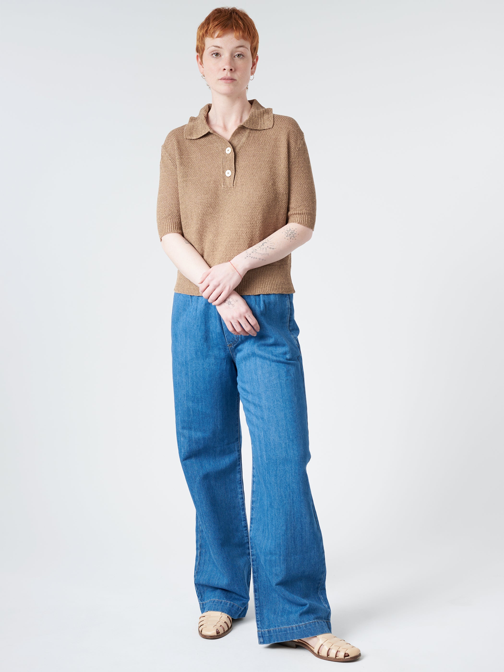 Linen Polo Sweater