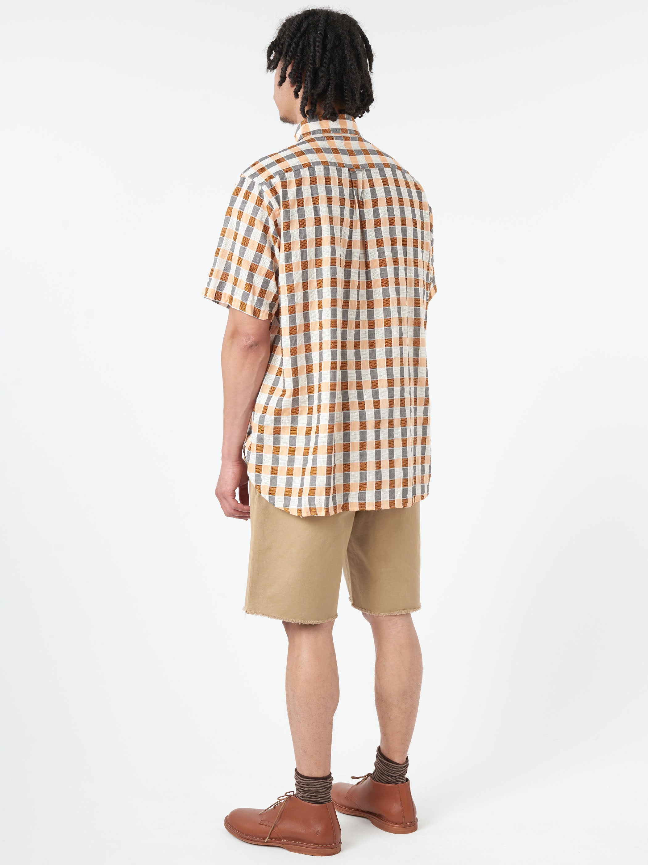 Button-Down Panama Plaid Shirt