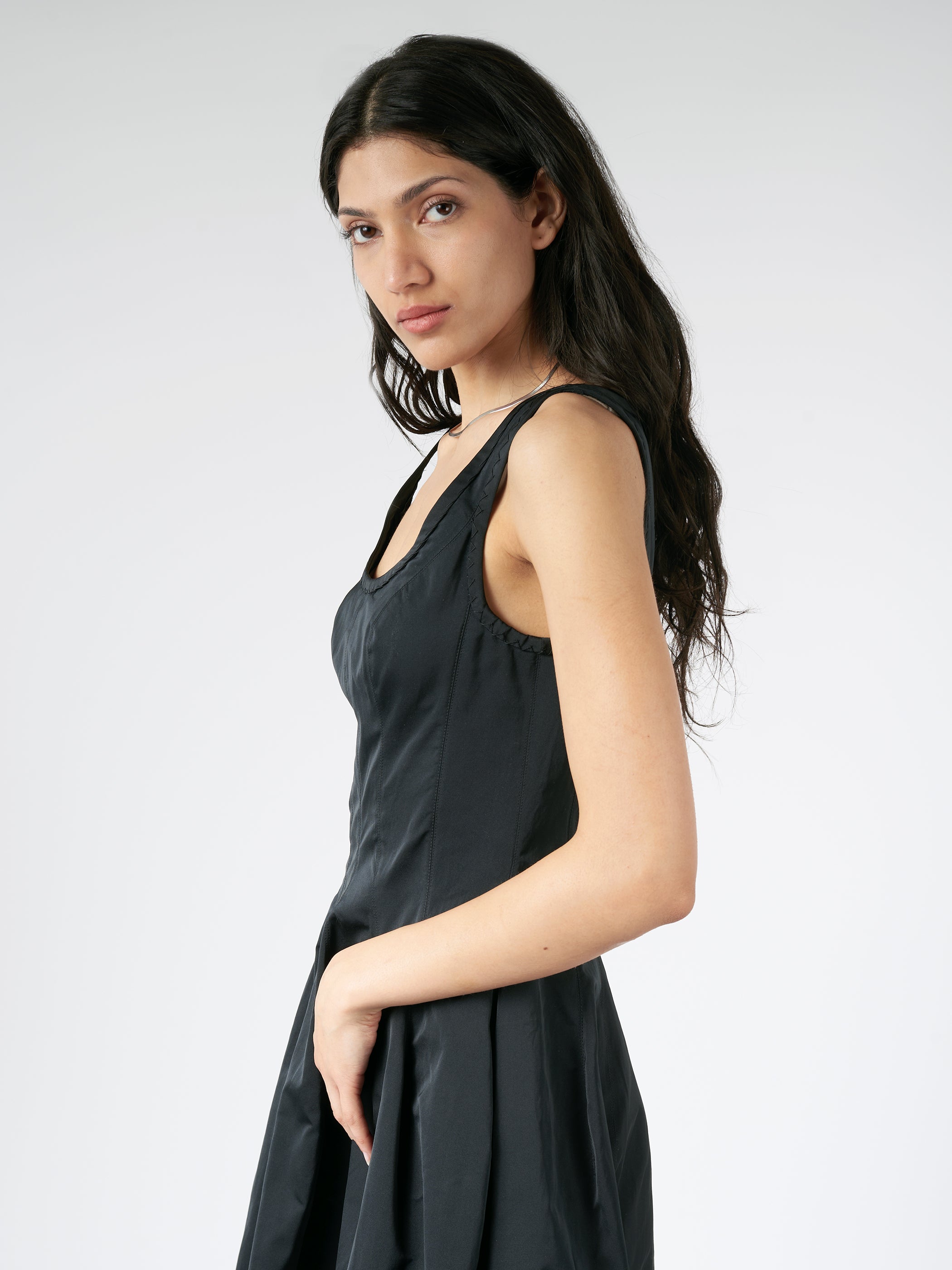 Taffeta Midi Dress