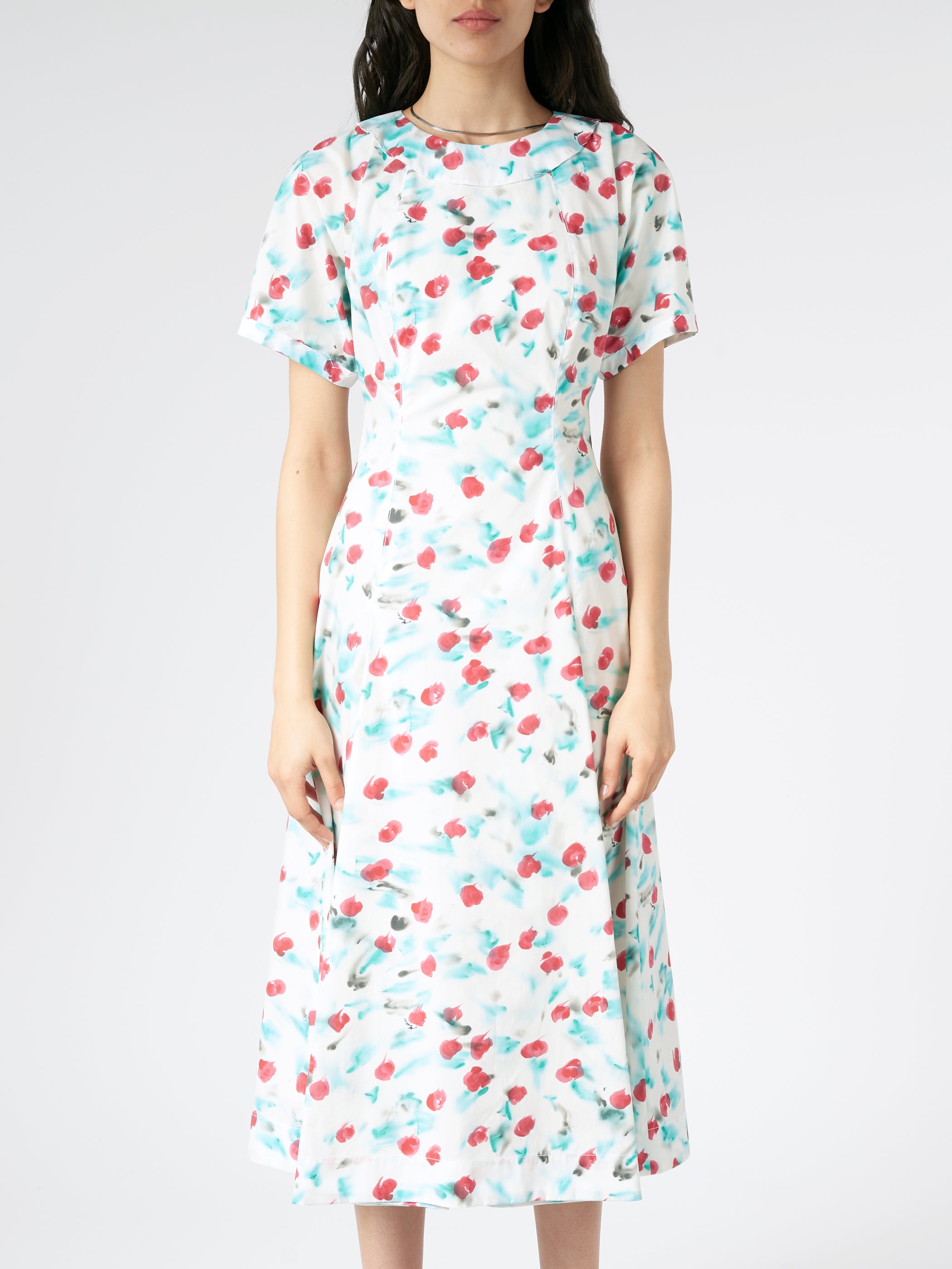Poplin Midi Dress with Reverie Print