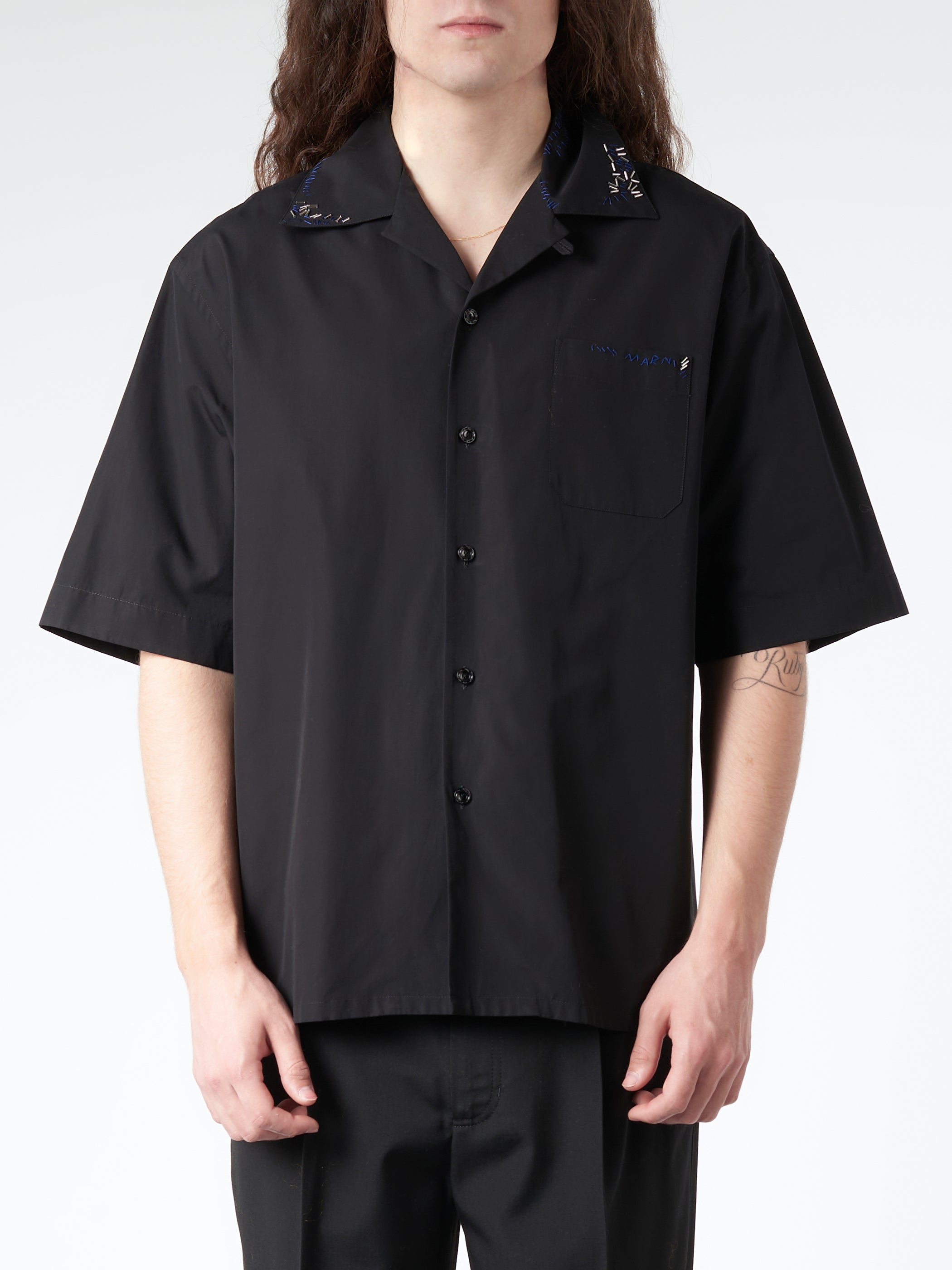 Organic Poplin Cotton Bowling Shirt