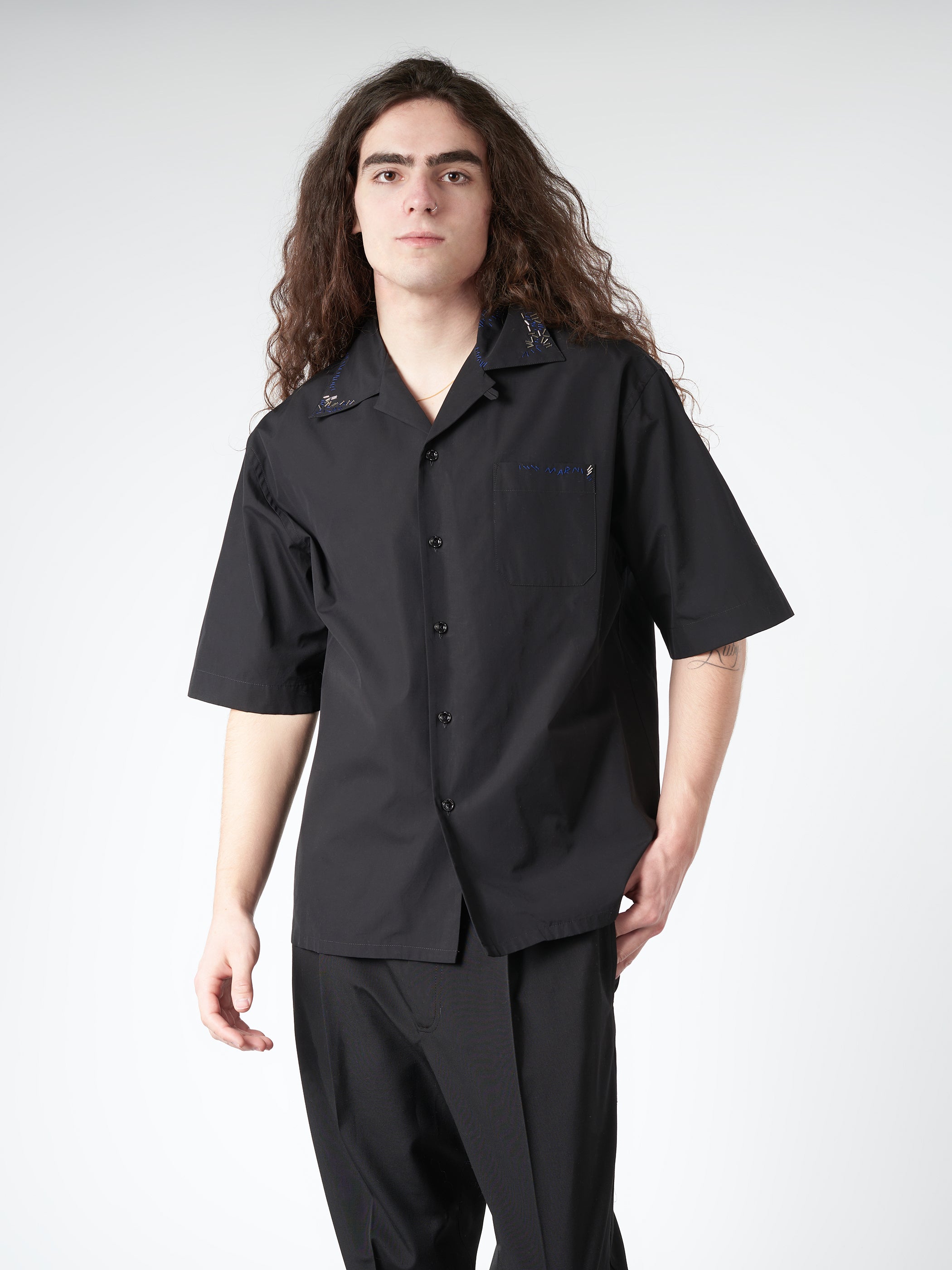 Organic Poplin Cotton Bowling Shirt