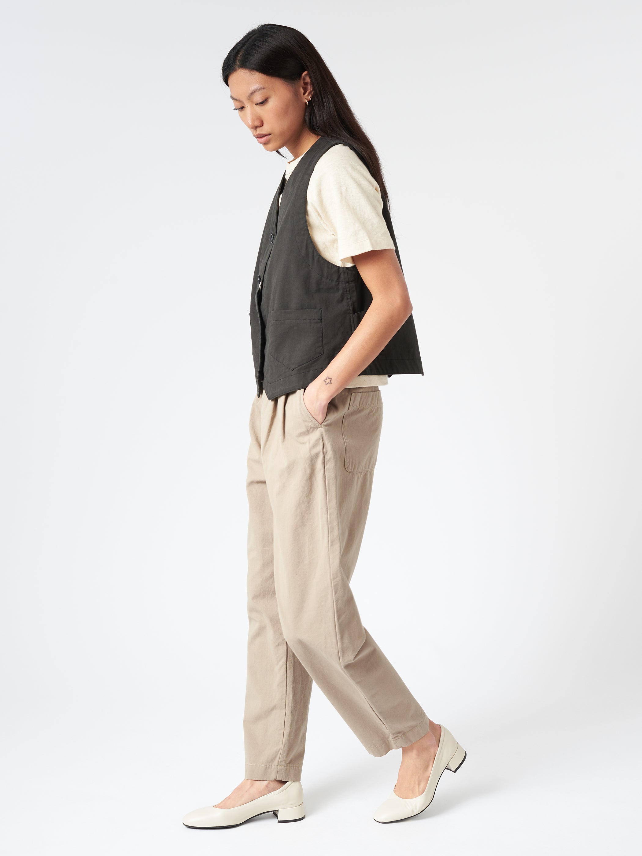Weather Cloth Tapered Tuck Pants