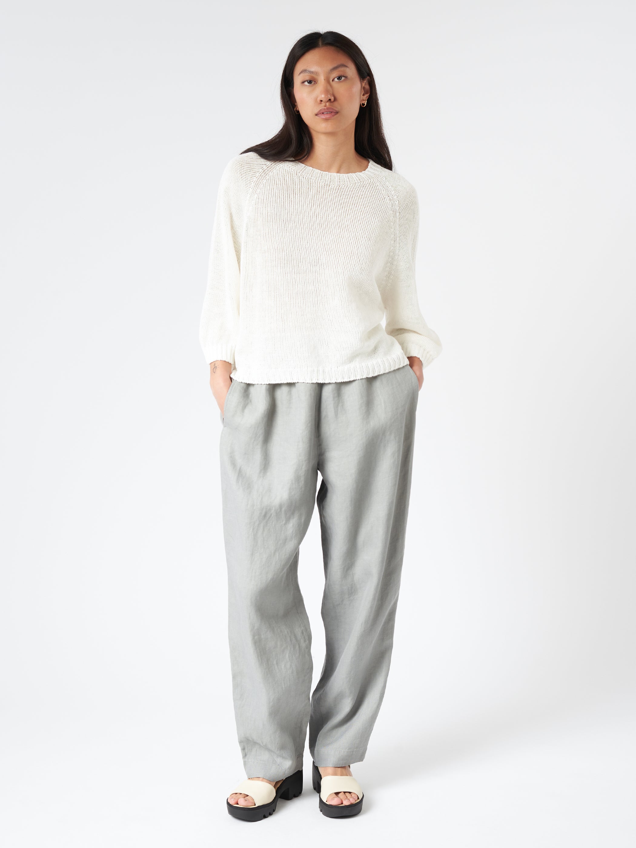 Linen Knit Pullover