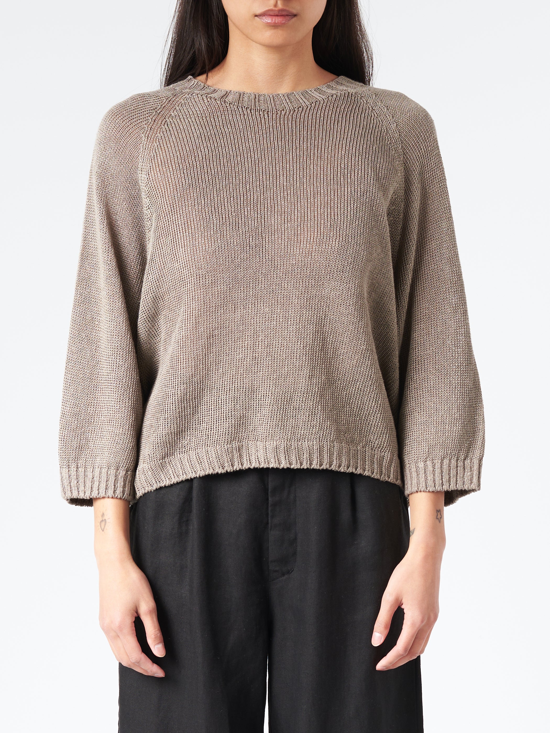 Linen Knit Pullover