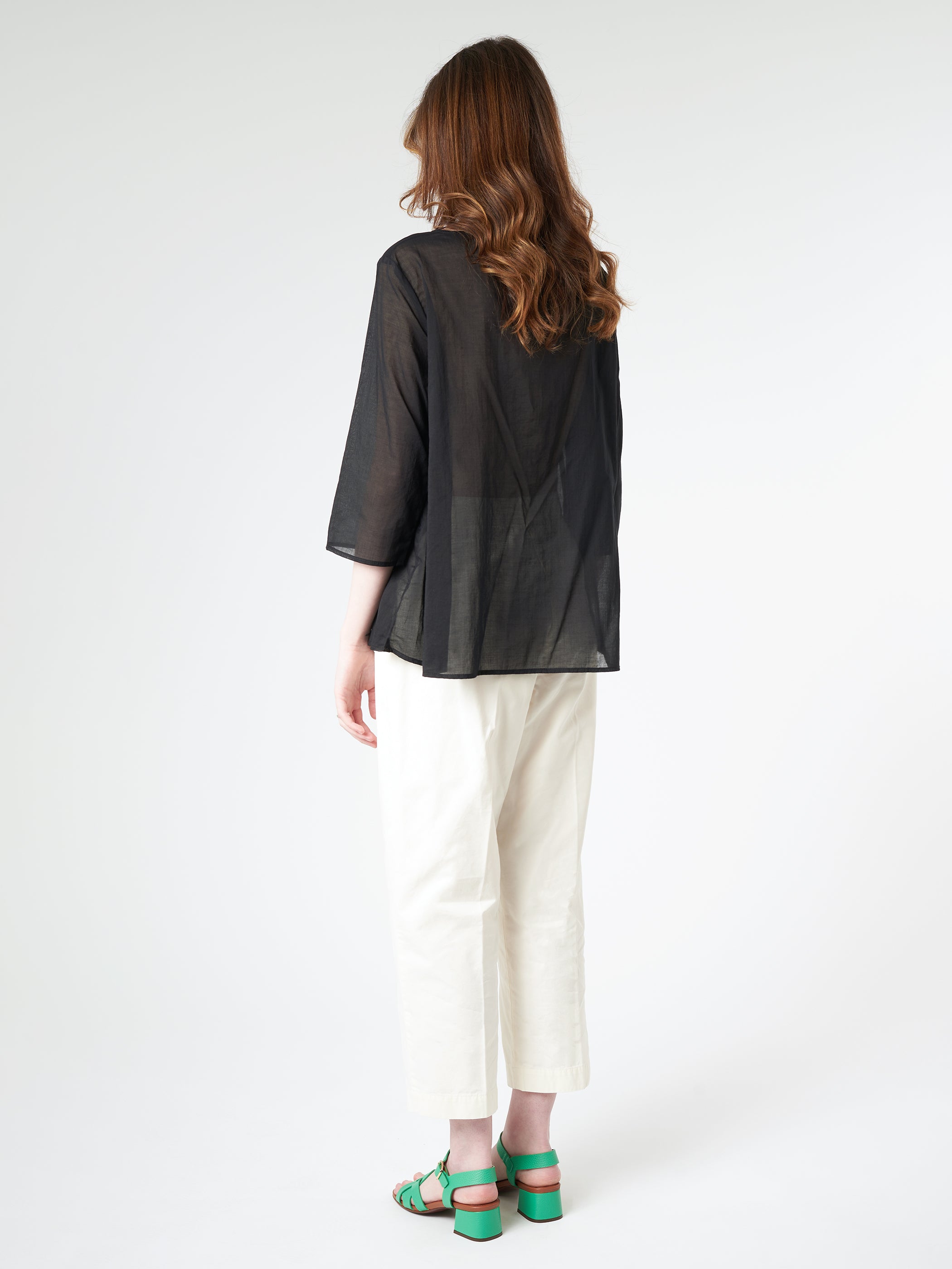 3/4 Sleeve Voile Blouse