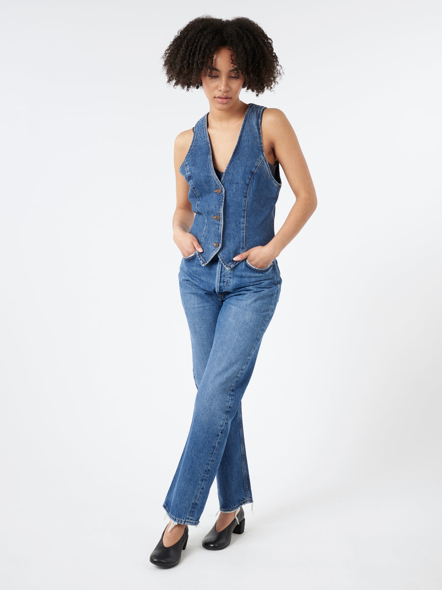 AGOLDE - 90's Pinch Waist in Range (Dark Indigo) – gravitypope