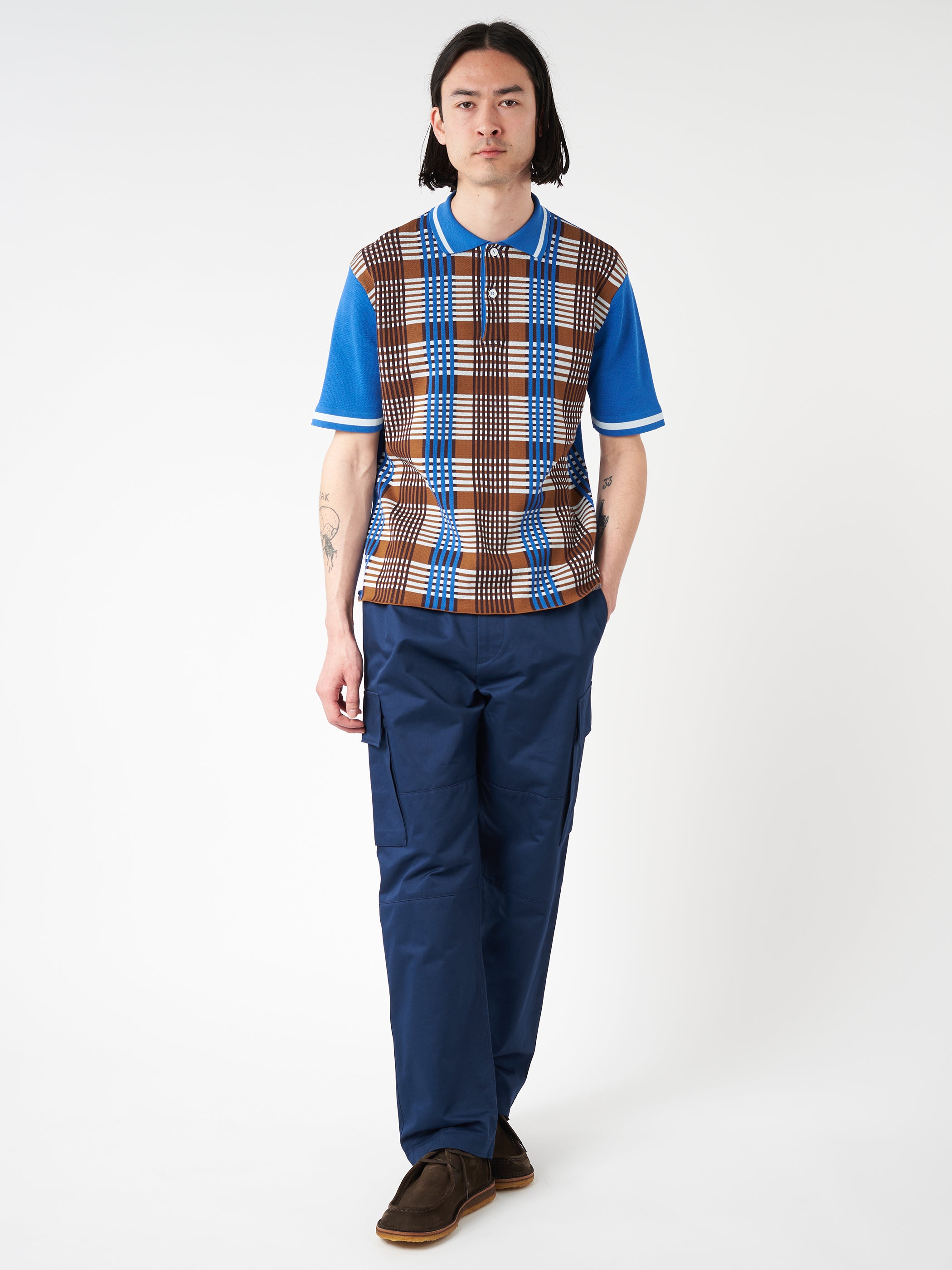 Checked Cotton Polo Shirt