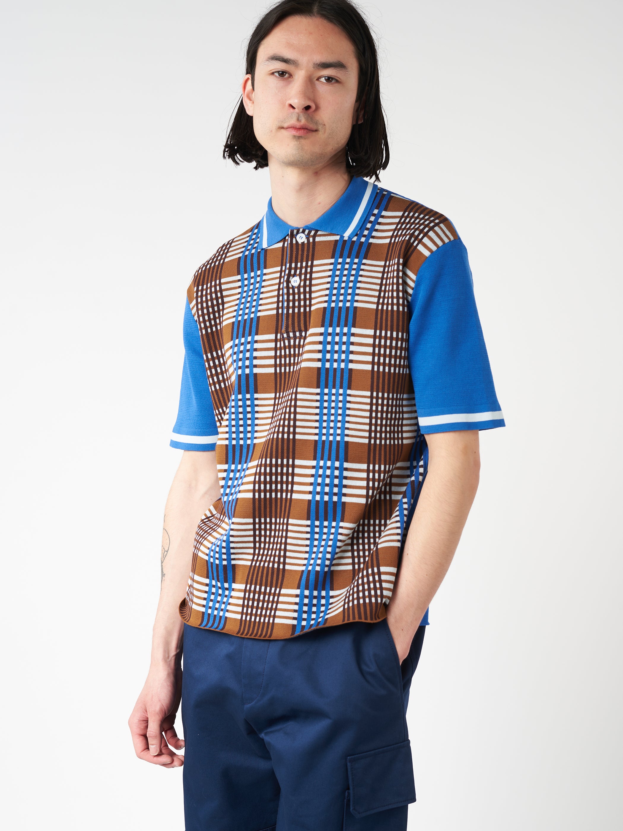 Checked Cotton Polo Shirt