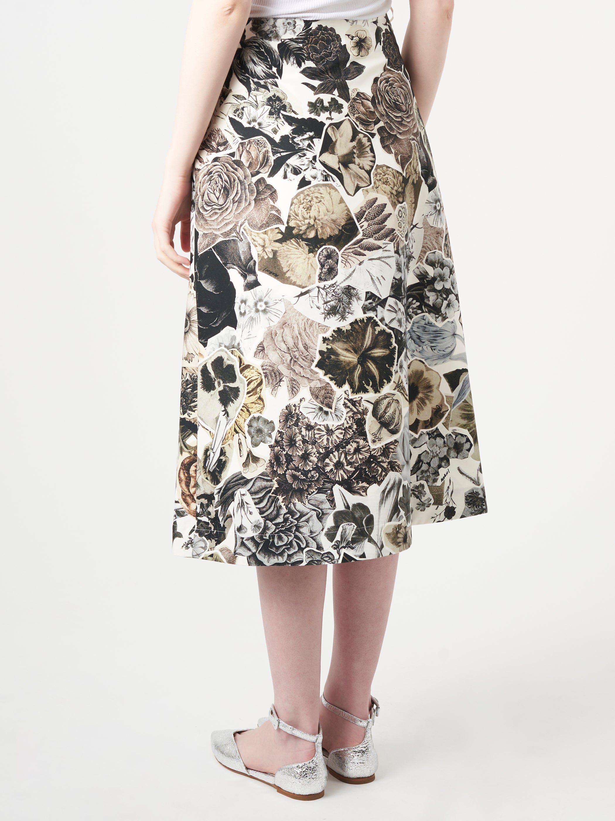 A-Line Skirt with Nocturnal Print