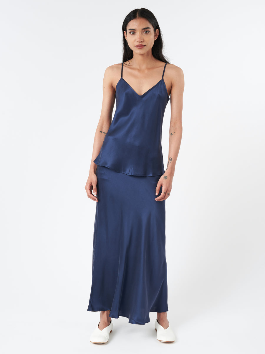 SILK LAUNDRY - Bias Cut Cami in Midnight – gravitypope