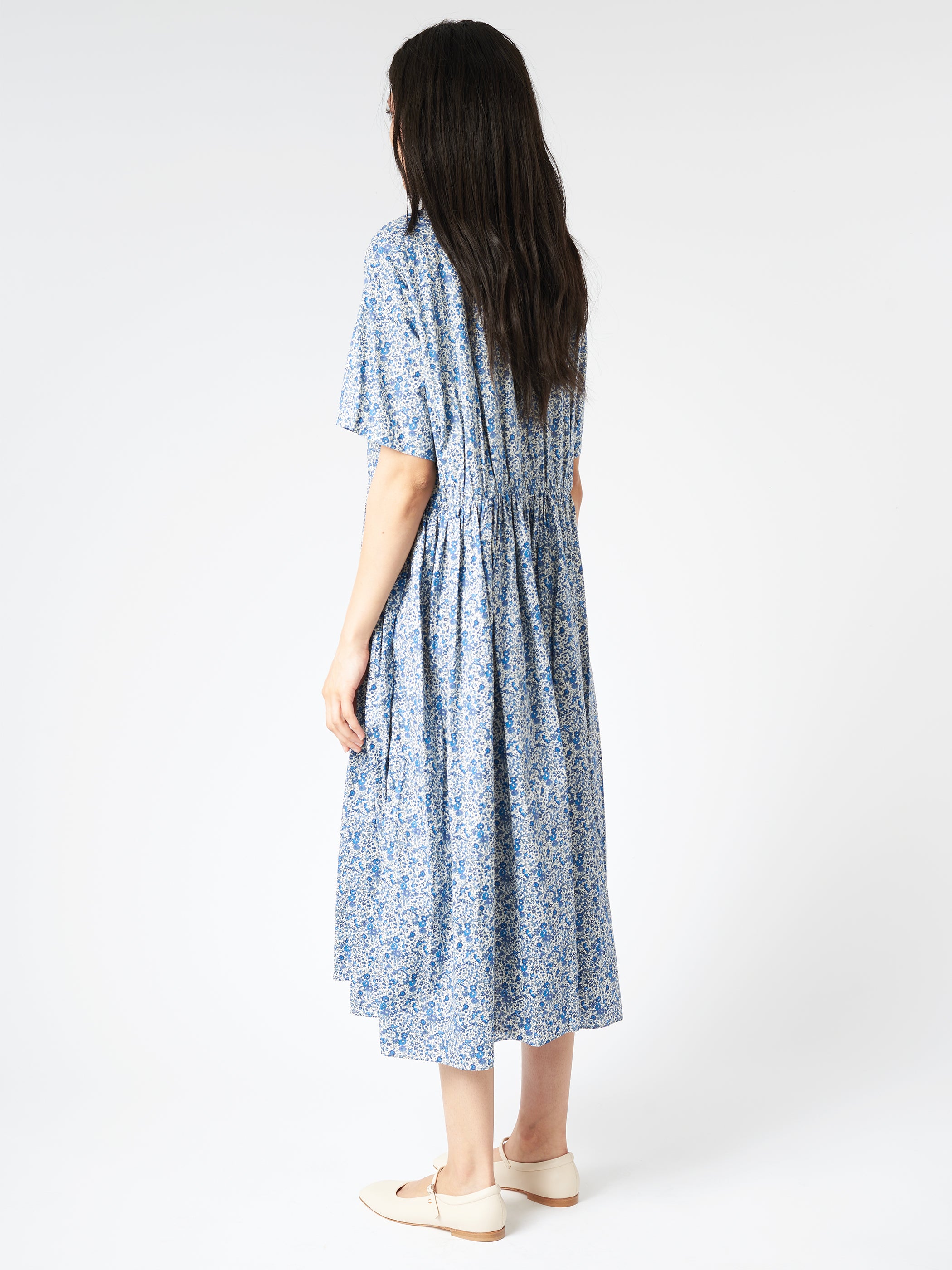 Short Sleeve Gathered Dress