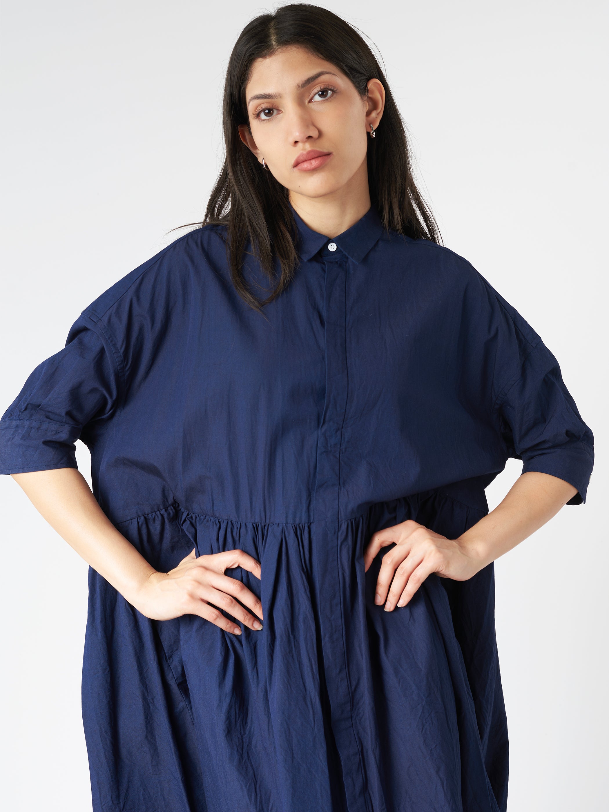 Pleated Shirt Dress