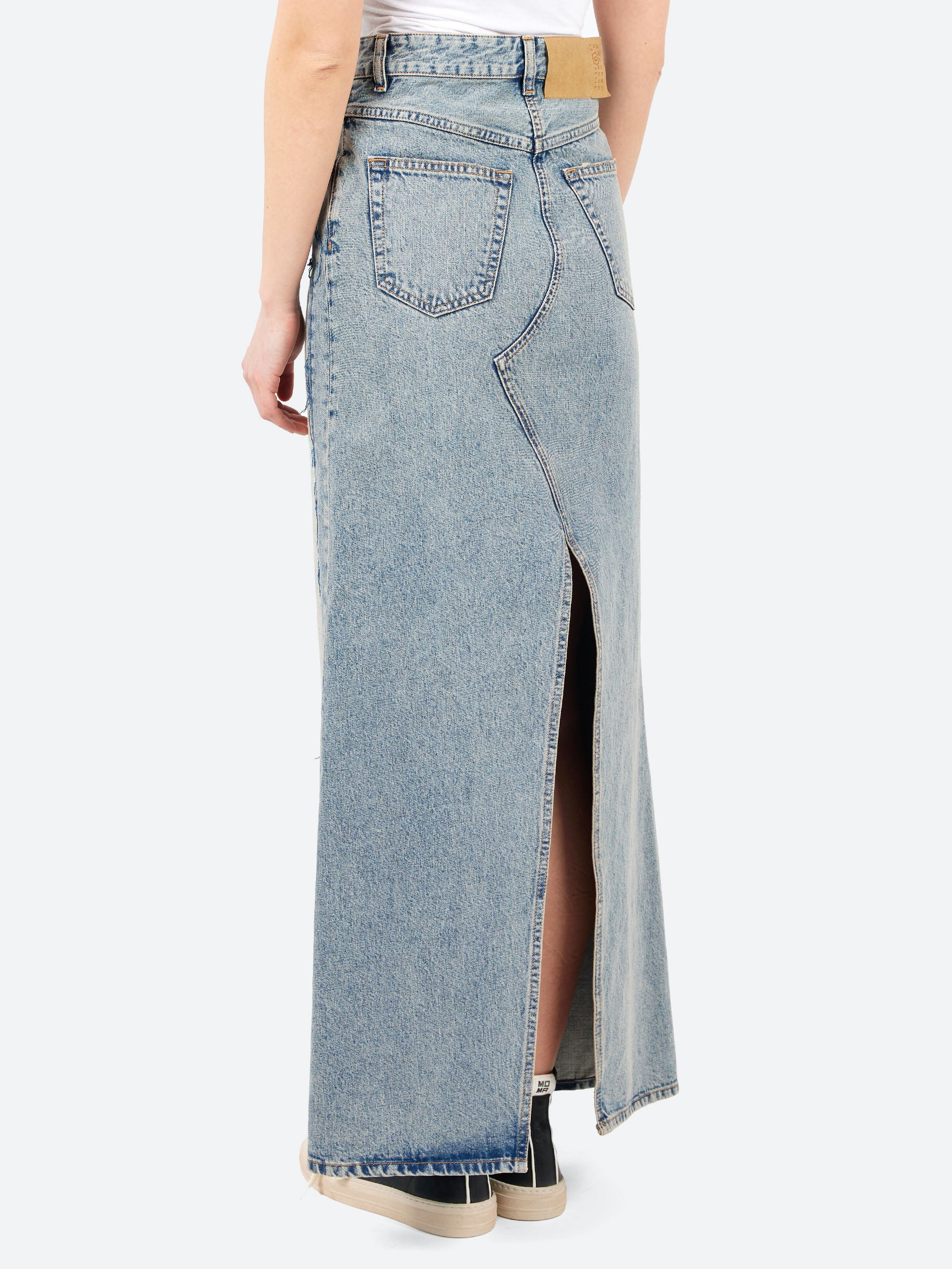 MM6 Maison Margiela - Long Denim Skirt in Light Blue – gravitypope