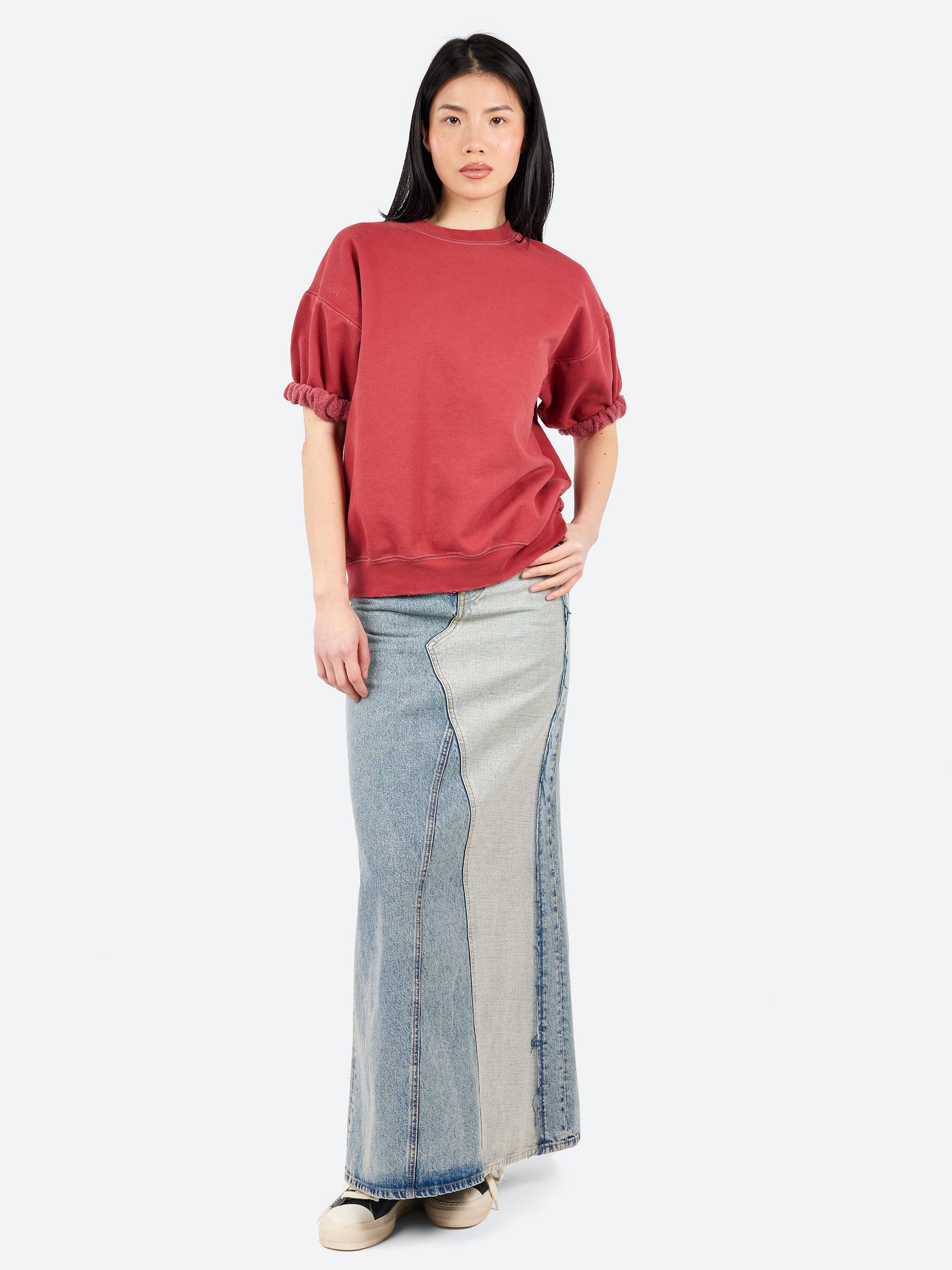 MM6 Maison Margiela - Long Denim Skirt in Light Blue – gravitypope
