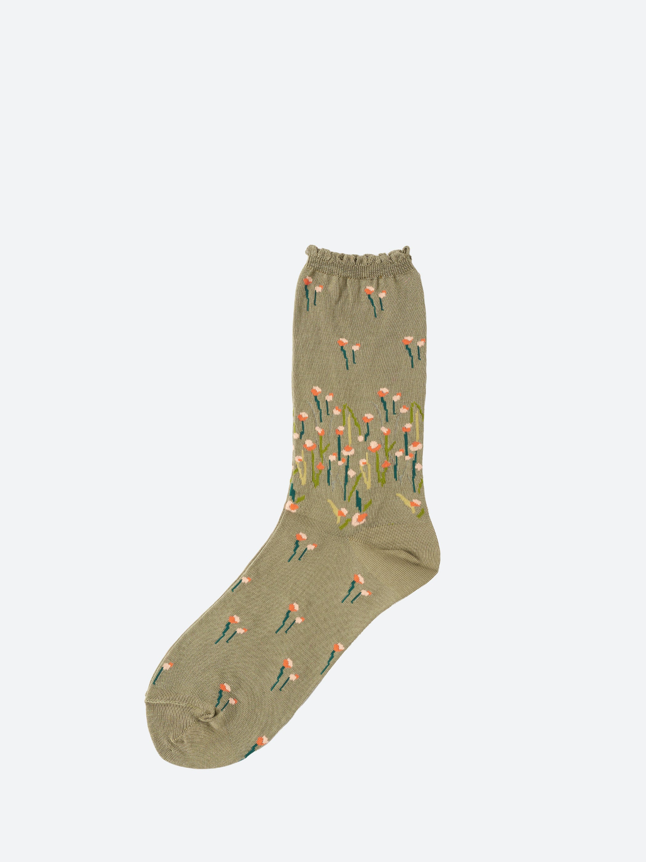Full Fry Flower Crew Sock