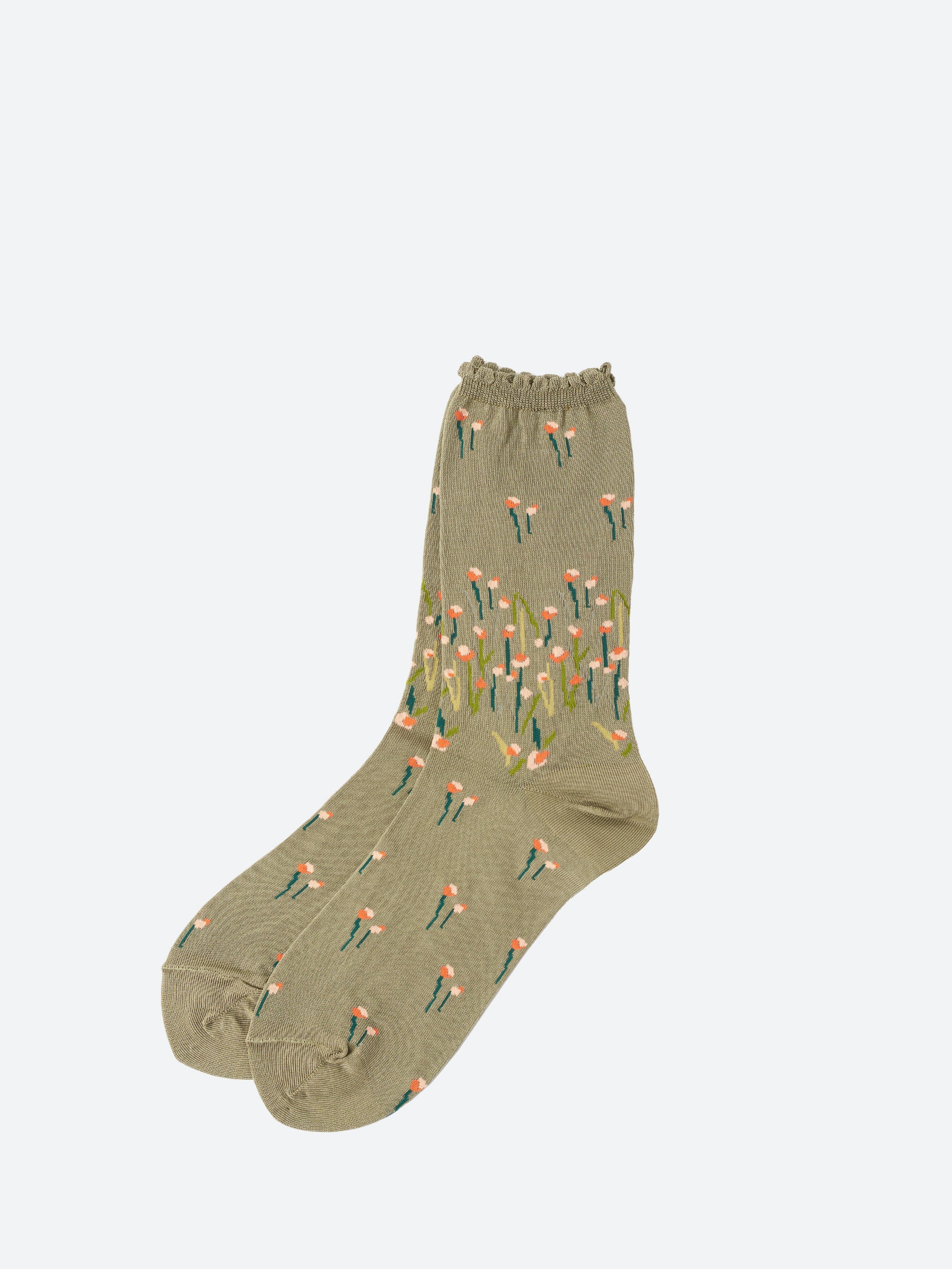 Full Fry Flower Crew Sock