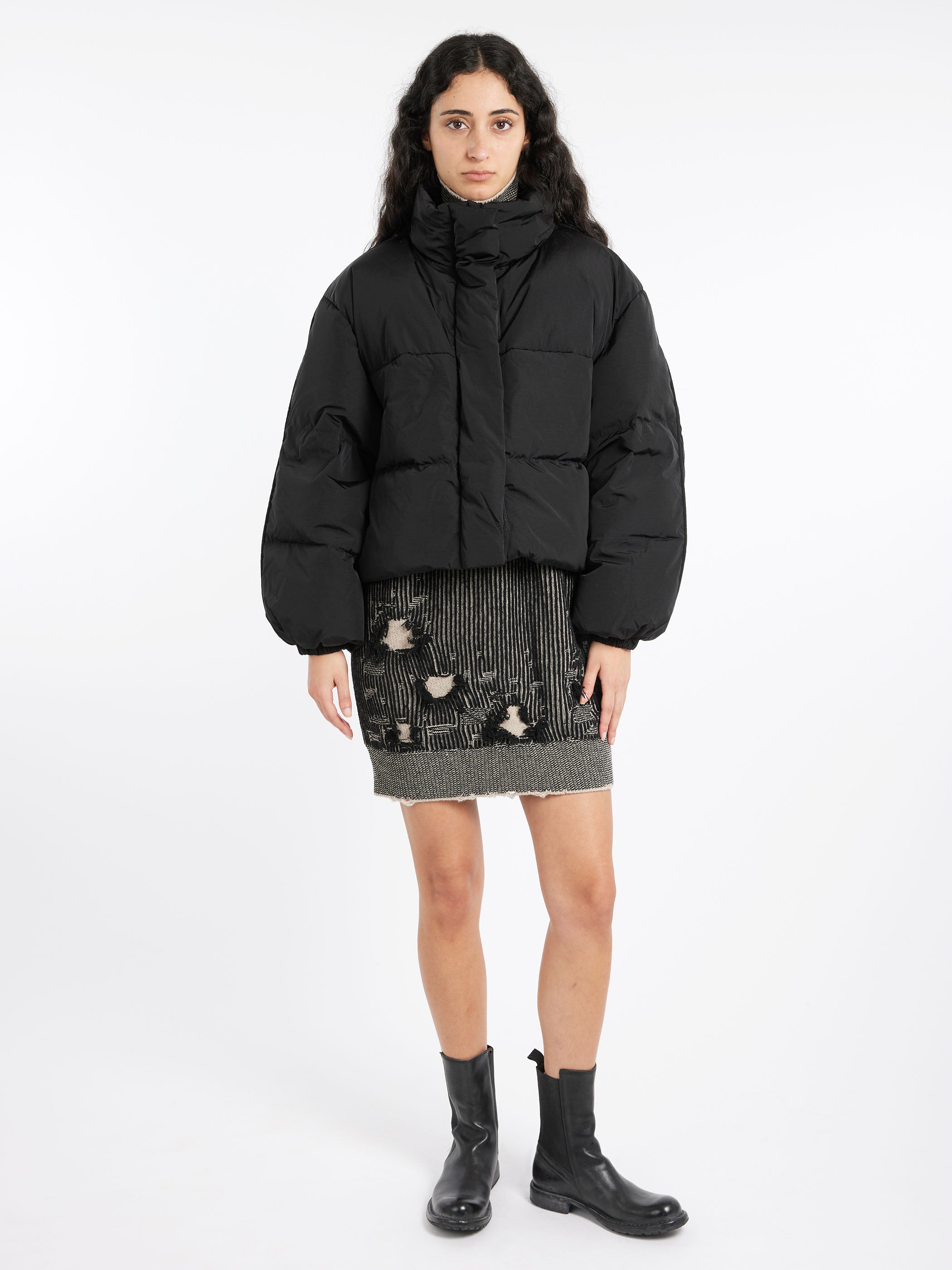 Acne Studios｜DOWN JACKETS (A90622 BMF) Acne Studios - Odisella P Spray Puffer Jacket in Anthracite