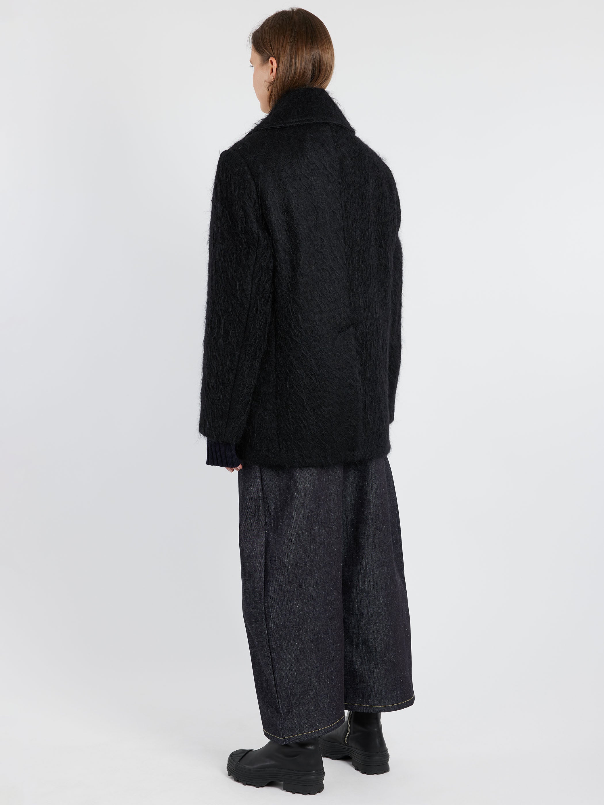 Acne Studios - Opeala Messy Hair Coat in Black – gravitypope