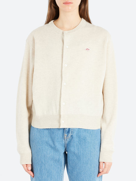 Danton - Women's Lambswool Crew Neck Cardigan in Oatmeal – gravitypope