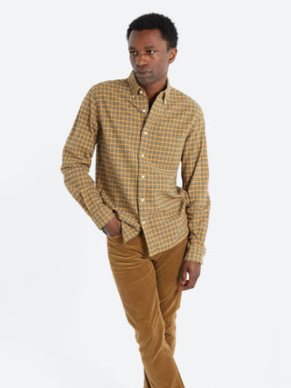BEAMS PLUS Button-Down Mini Plaid Flannel