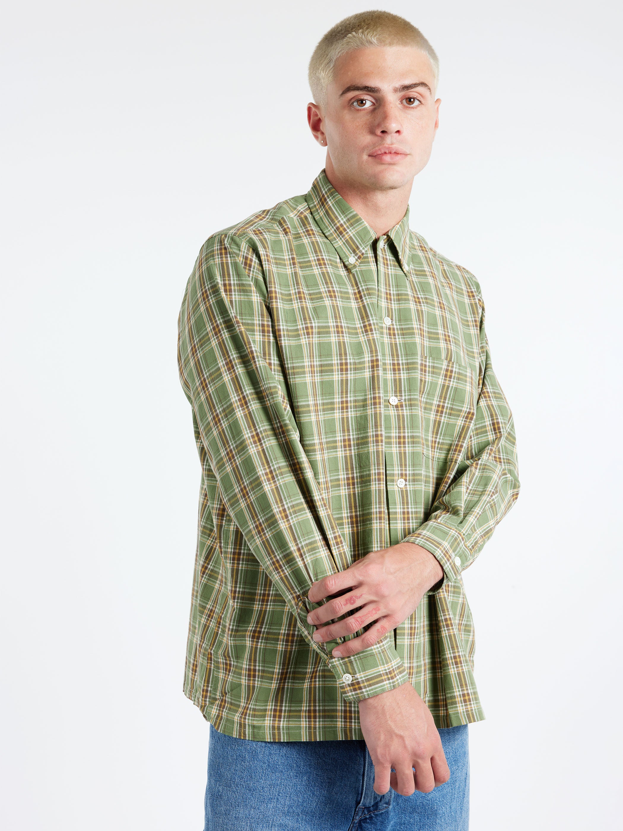Panama Plaid Button Down Shirt