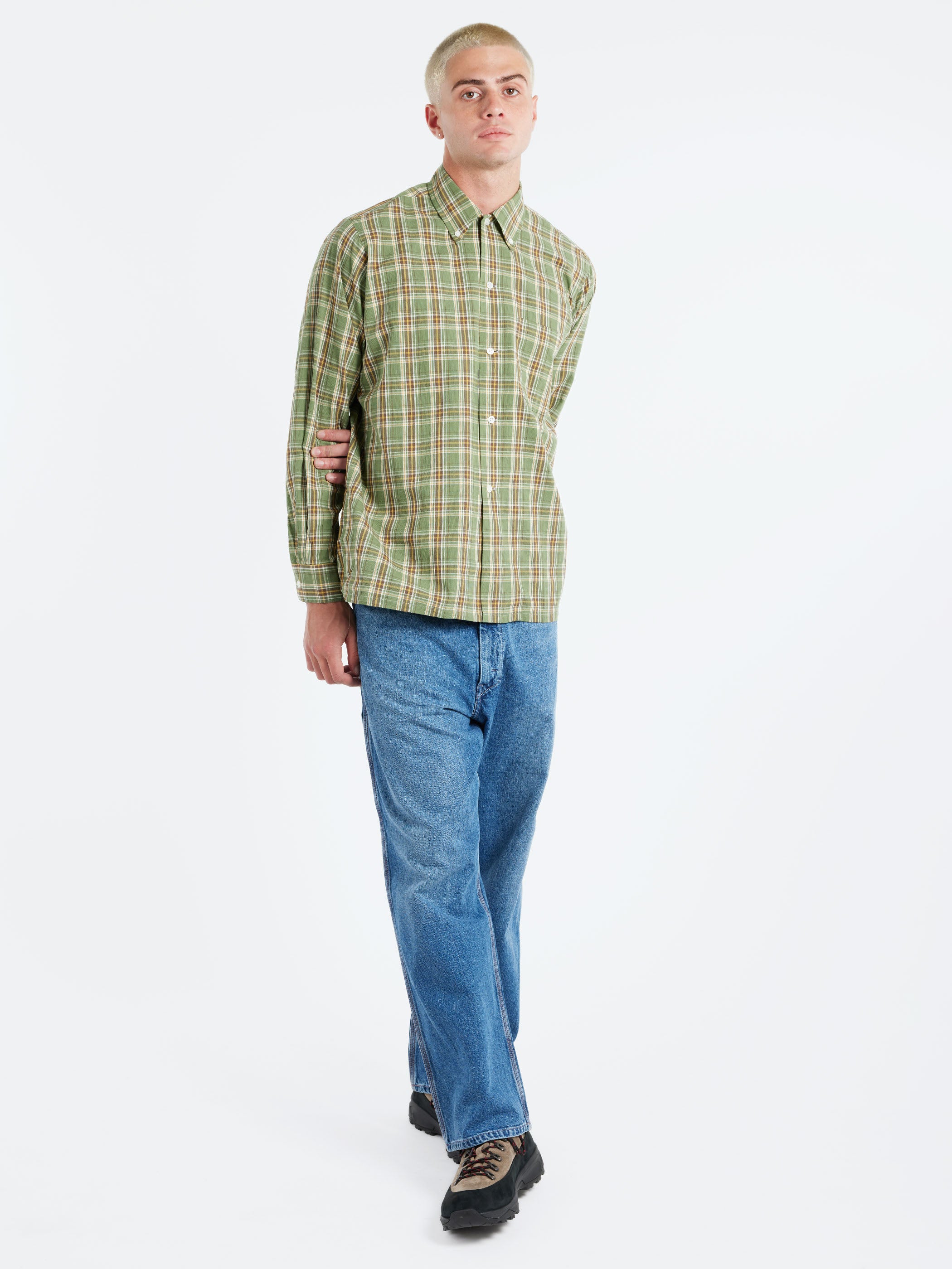 Panama Plaid Button Down Shirt