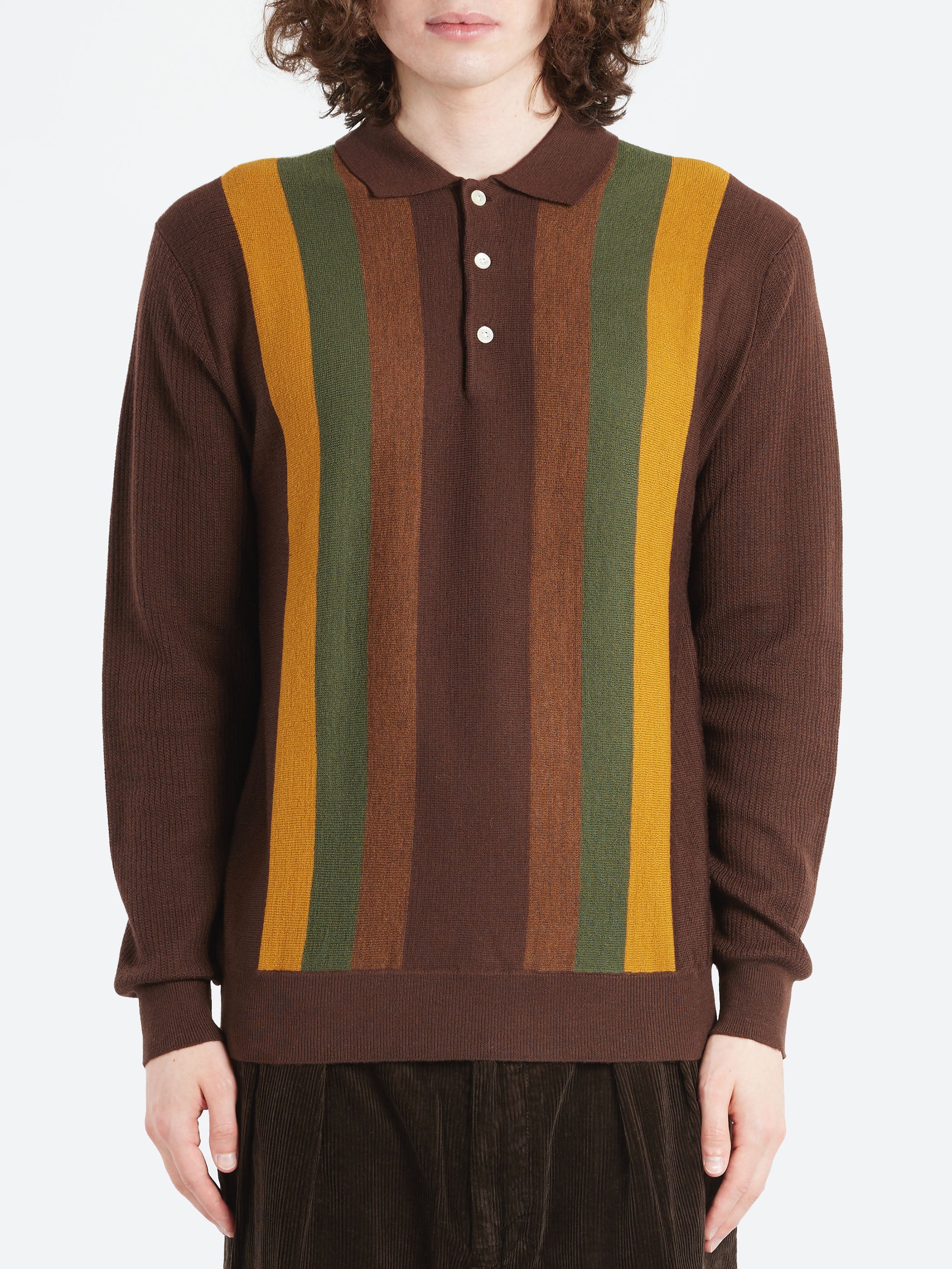 Stripe Knit Polo