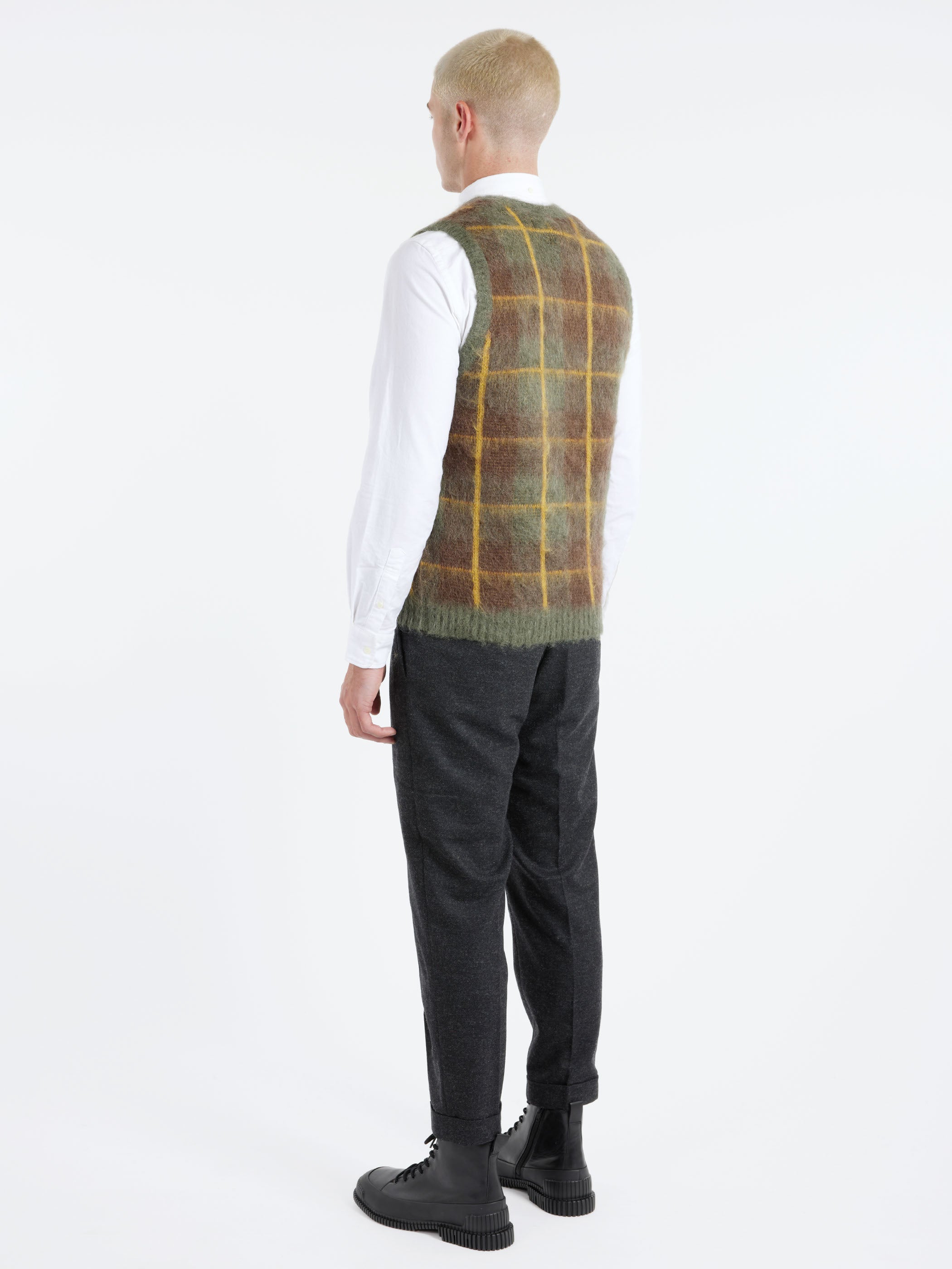 Mohair Check Vest