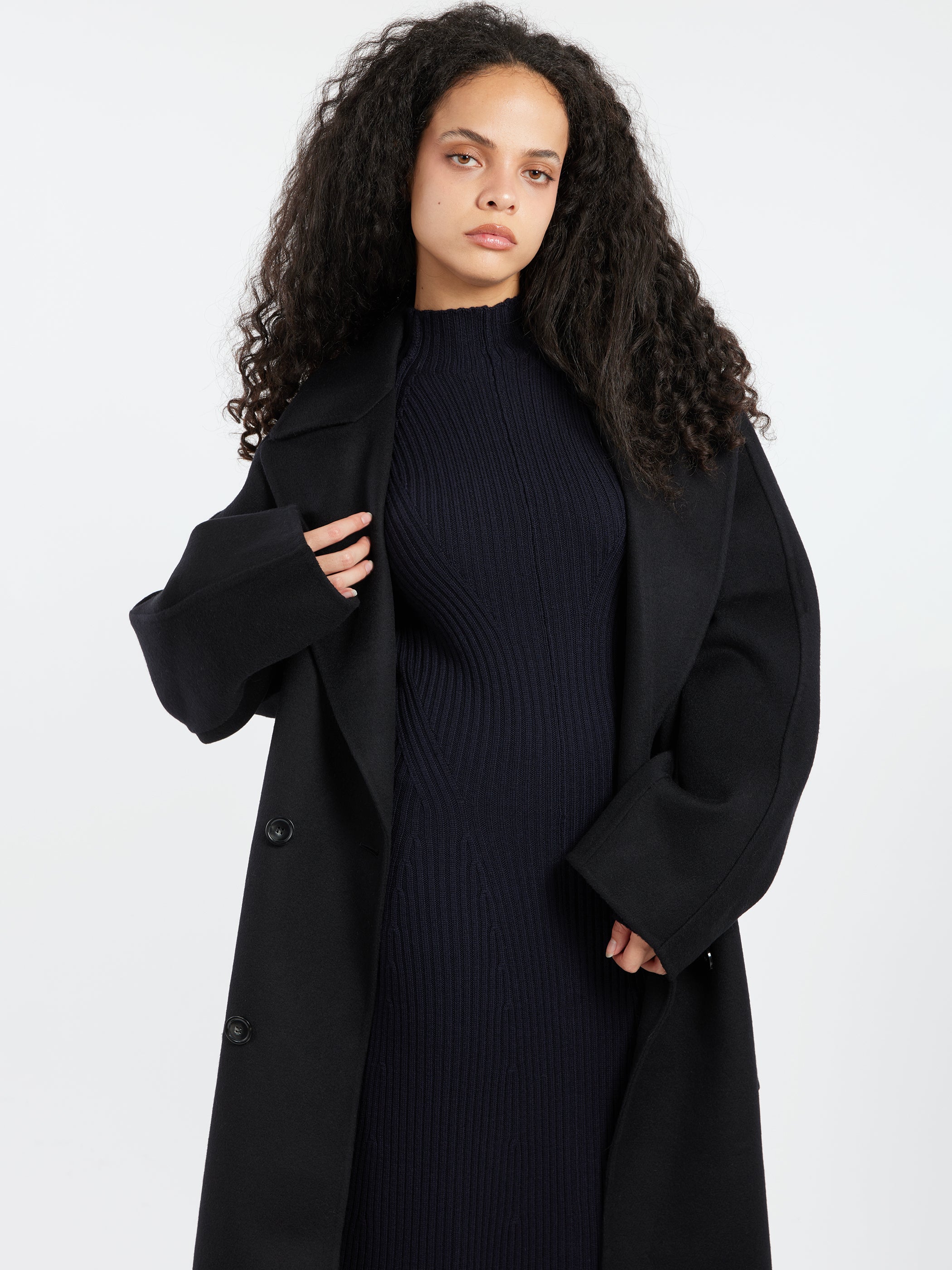 SOFIE D'HOORE*クールな雰囲気*オフブラック オスロ コート Sofie D'Hoore - Coyote Coat in Black – gravitypope