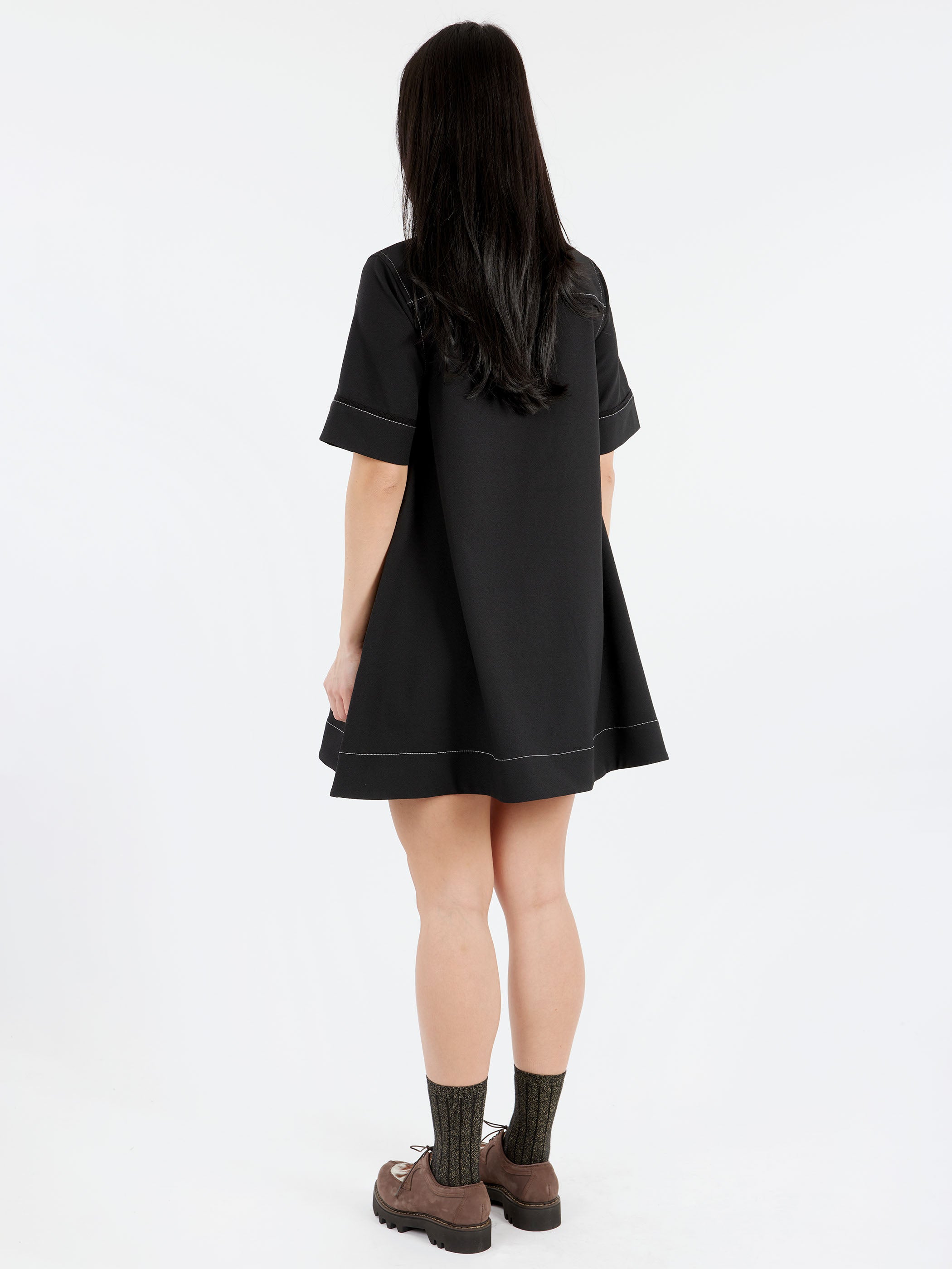 Crepe Mini Dress