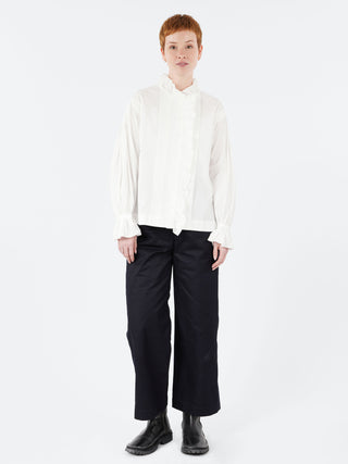 Nigel Cabourn Gathered Collar Blouse