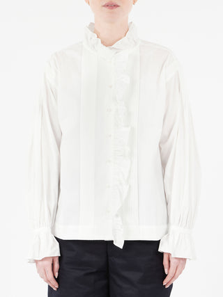 Nigel Cabourn Gathered Collar Blouse