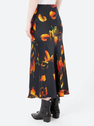 Silk Laundry Long Bias Cut Skirt