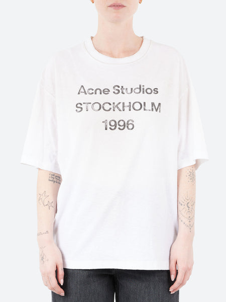 Acne Studios - Logo T-Shirt in Dusty White – gravitypope