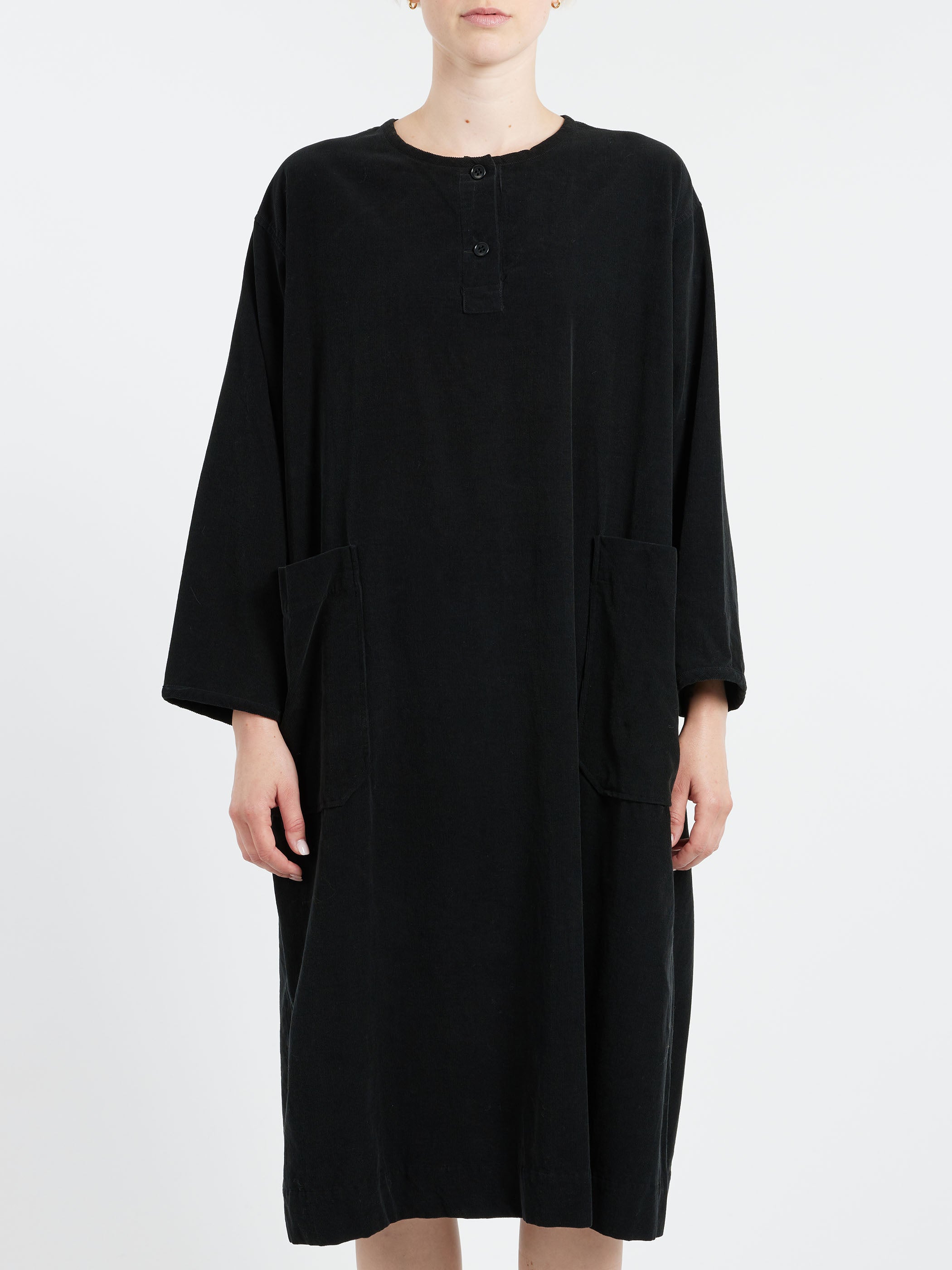 Corduroy Henley Dress