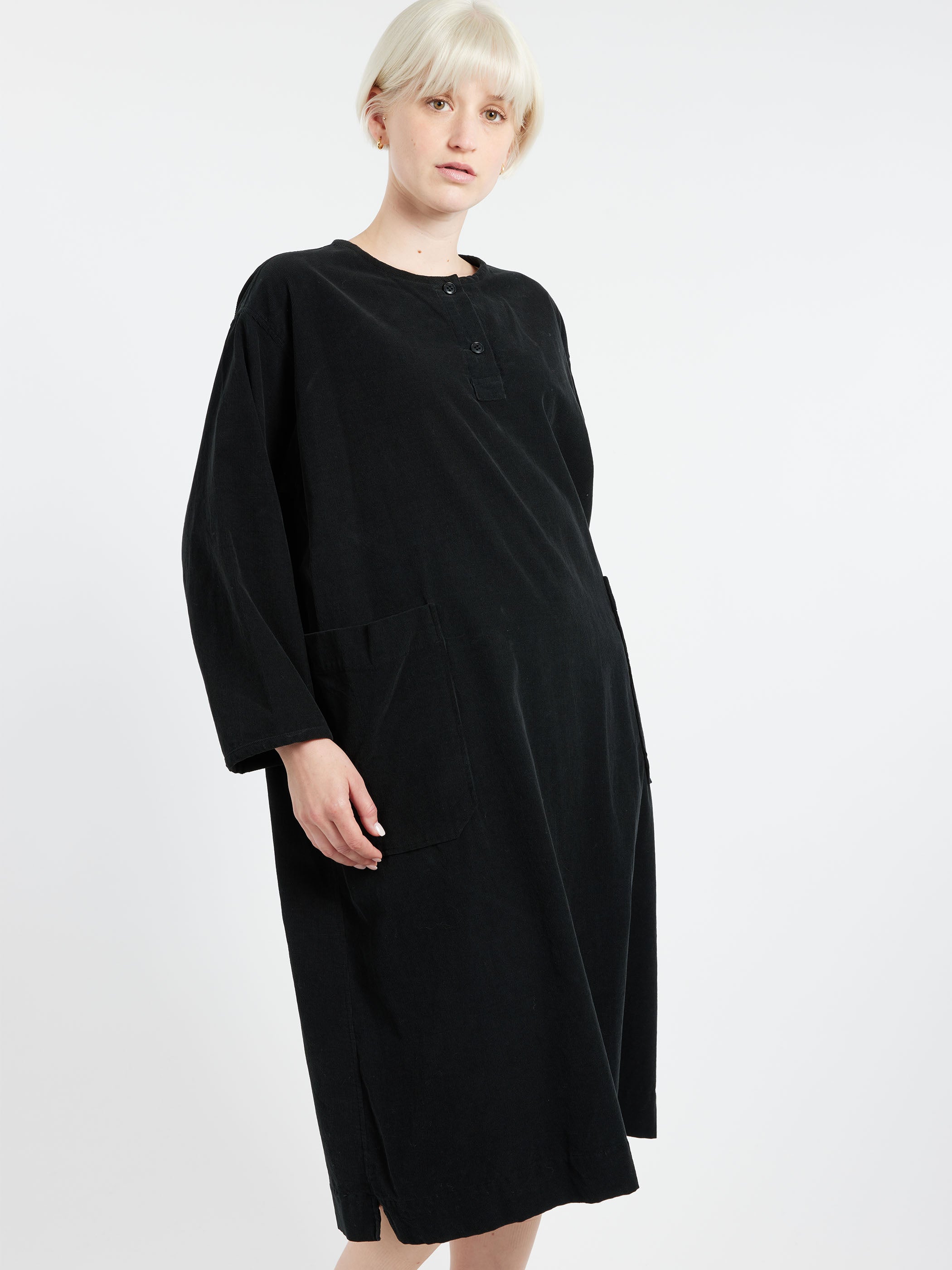 Corduroy Henley Dress