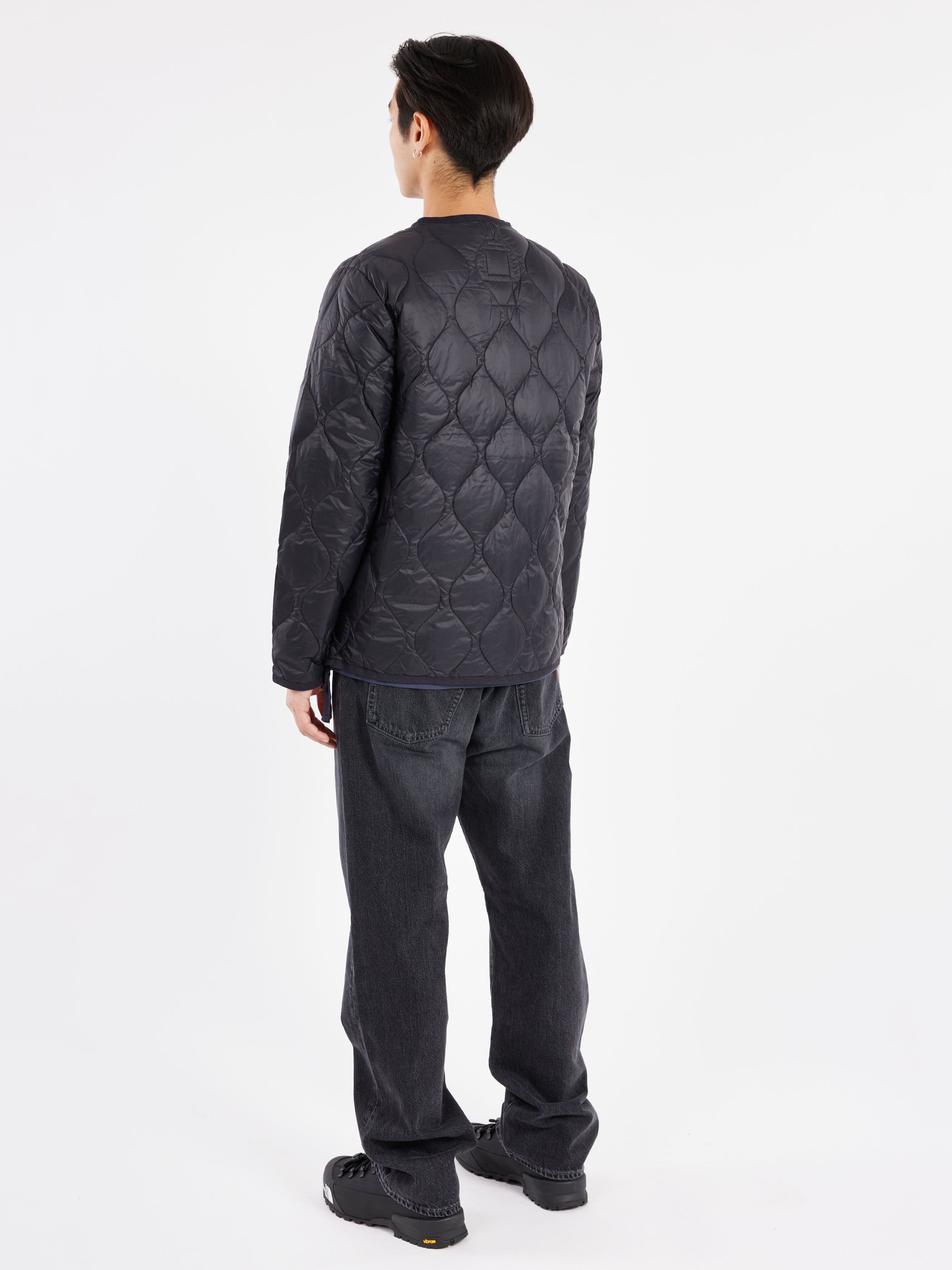 Military Zip V-Neck Down Jacket