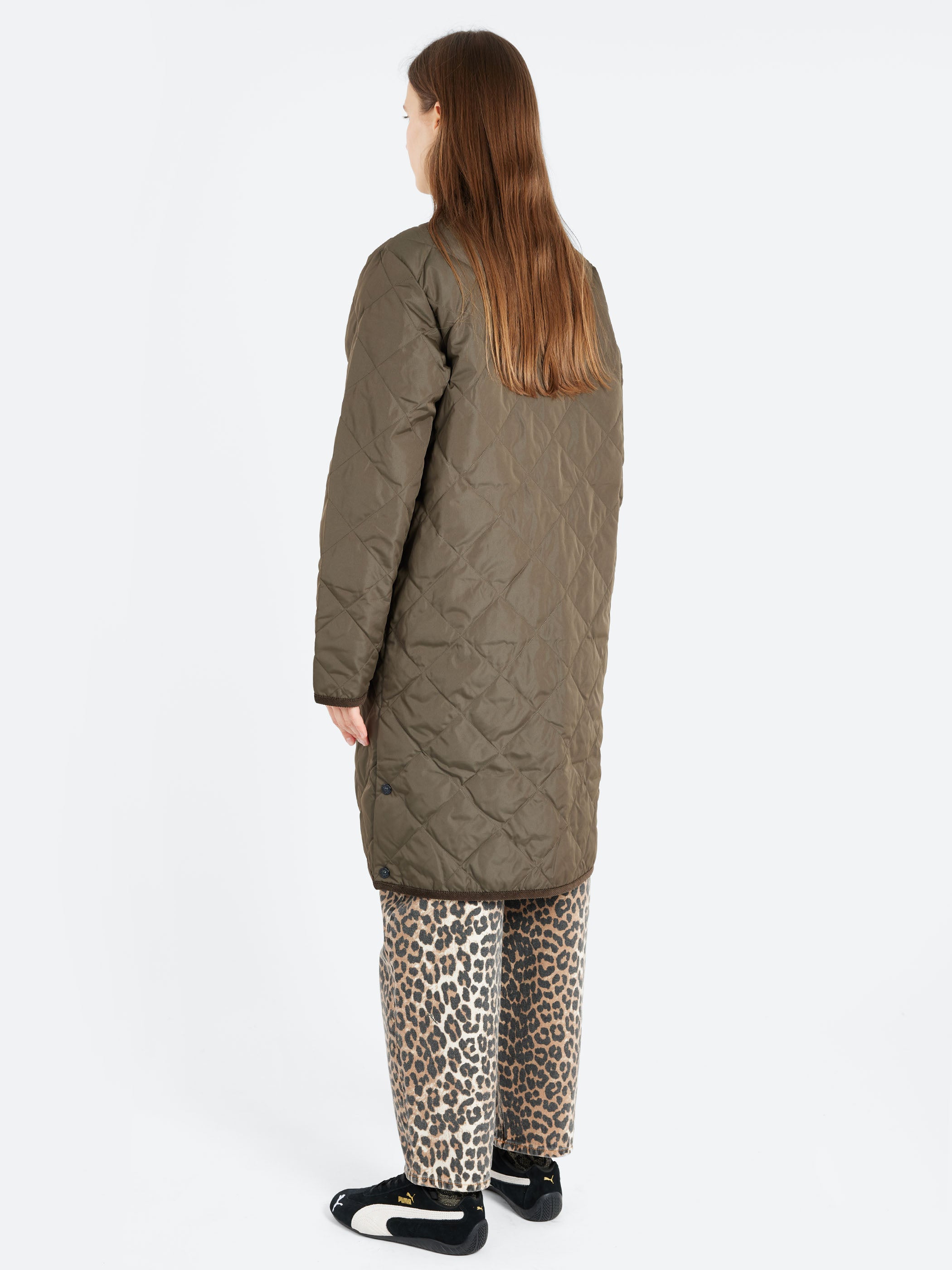 Piping Long Down Coat