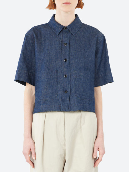 MARGARET HOWELL シャツ Margaret Howell MHL Overall Shirt Textured Cotton Off White