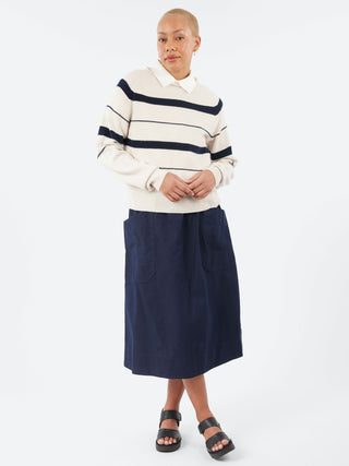 Margaret Howell Striped Roll Edge Jumper