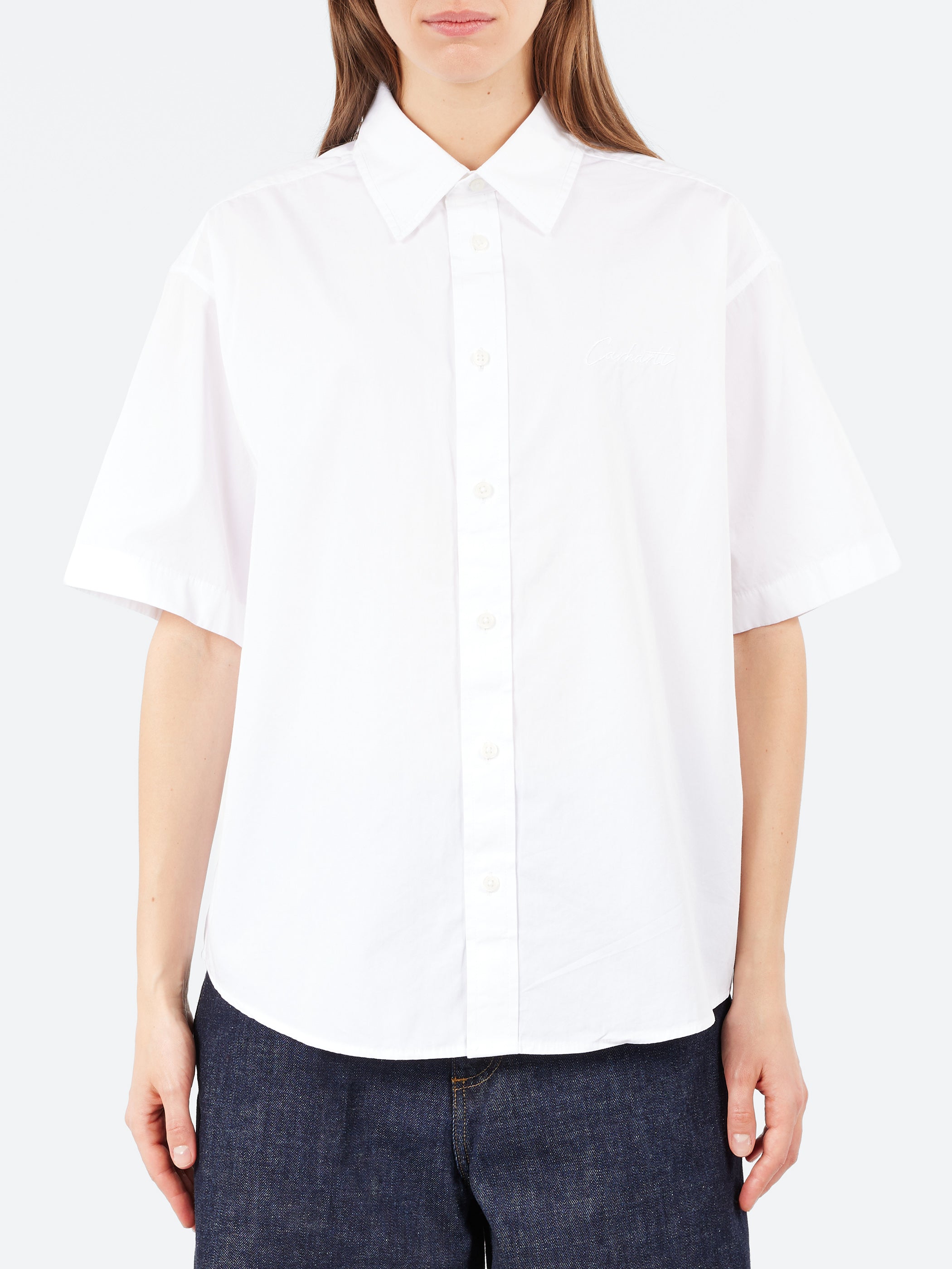 Carhartt WIP - W' S/S Jaxon Shirt in White – gravitypope