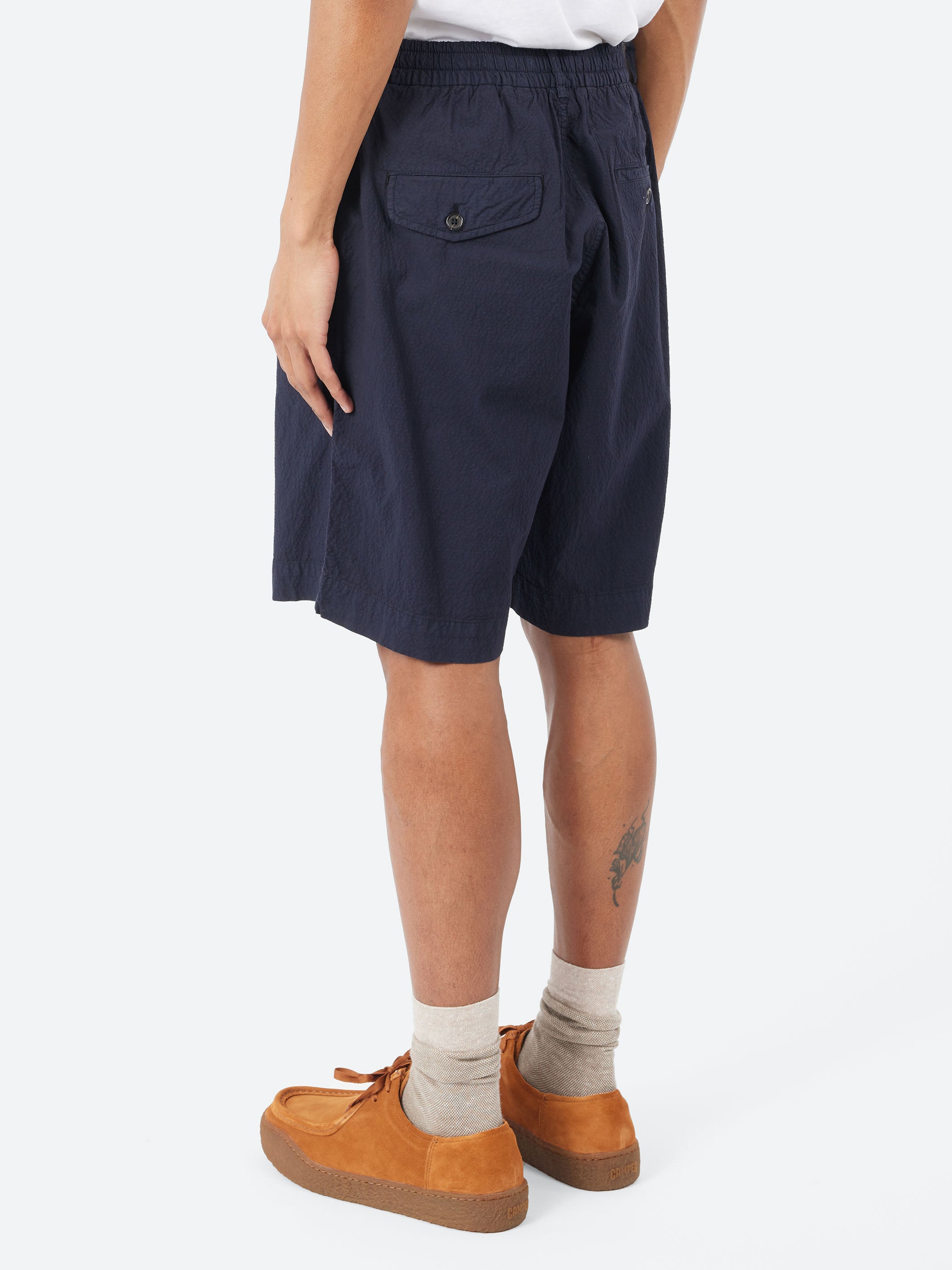 Pleated Track Shorts